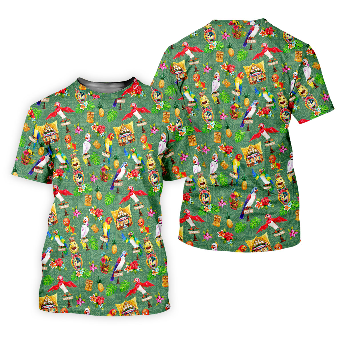 Tropical Tiki Parrot Island Hawaiian Golf Polo Shirt, Women's Golf Polo, Performance Golf Shirt