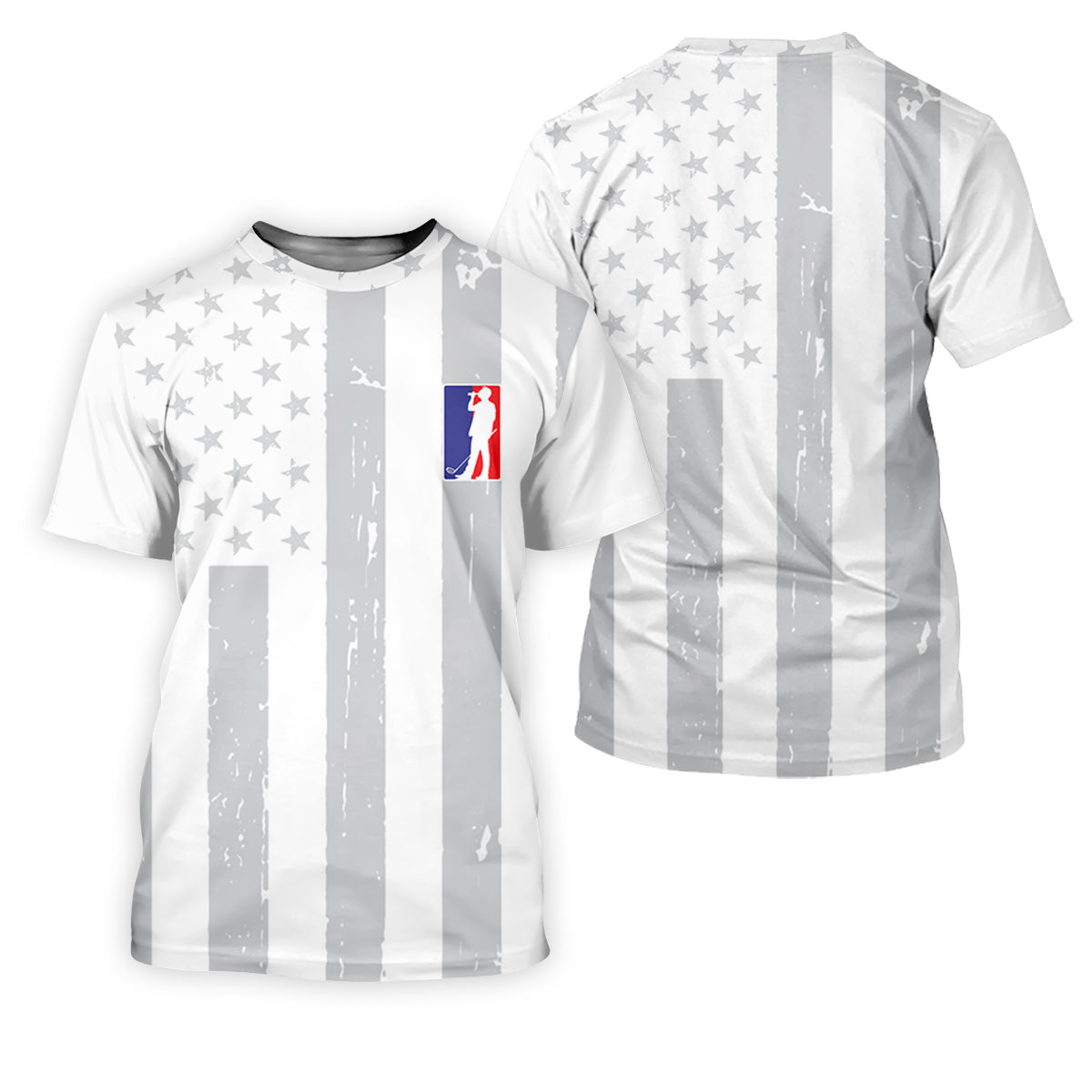 The Game Of Golf American Flag Patriot Women's Golf Shirts, Women's Golf Tops, Ladies Golf Shirt