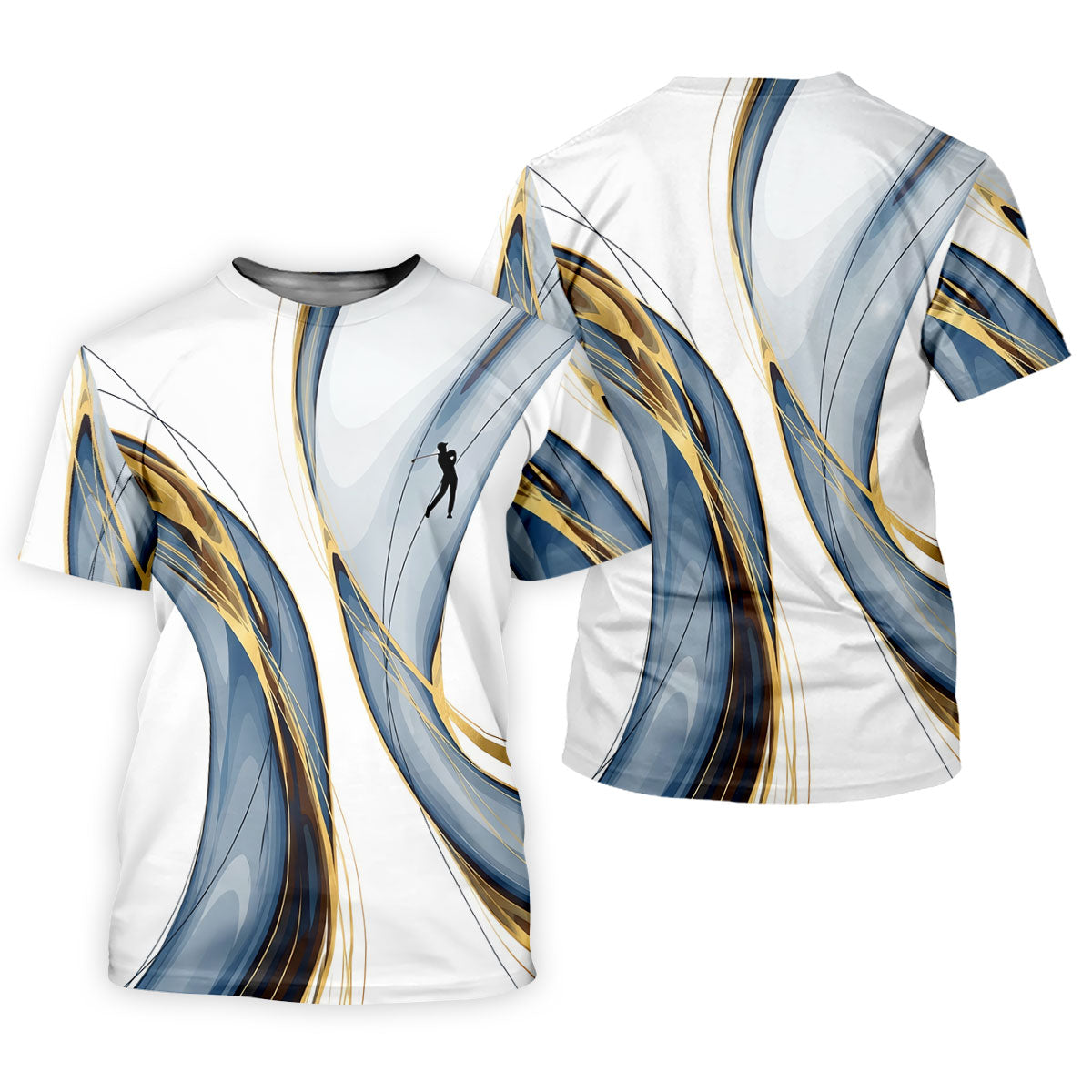 Abstract Line Art Retro Golf Shirt, Golf Shirts For Men, Polo Shirtor Men, Golf Gift For Men