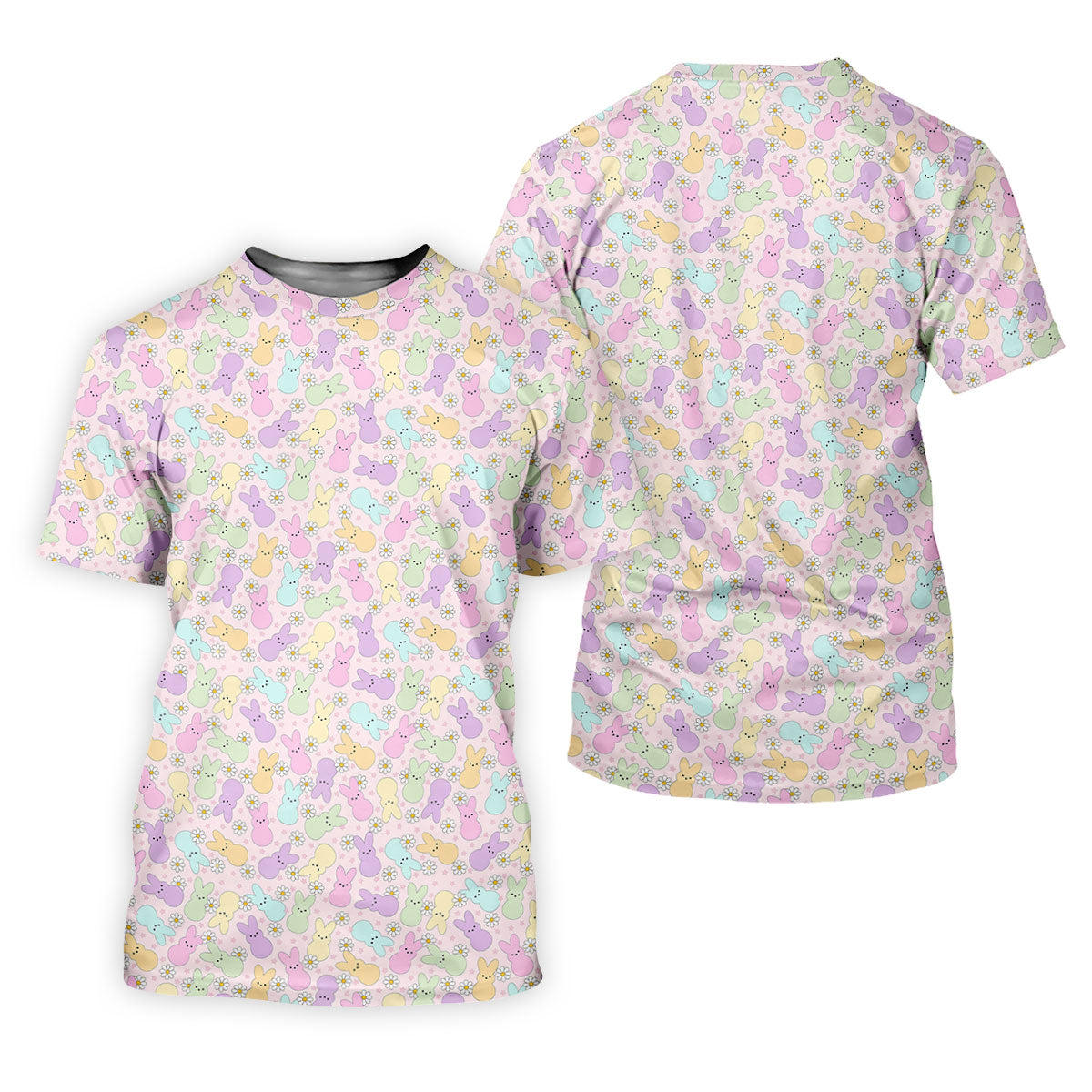Easter Bunny Seamless Pattern Women Golf Top, Fun Women's Golf Shirts, Cute Golf Outfit, Ladies Golf Shirts