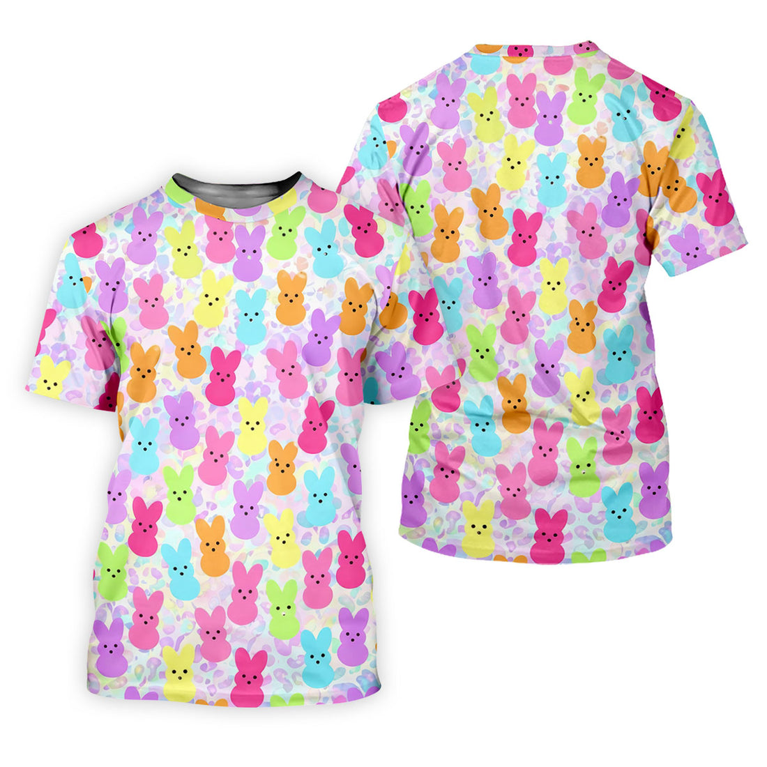 Pastel Easter Peeps Women Golf Top, Cute Golf Outfit, Fun Women's Golf Shirts, Ladies Golf Shirts