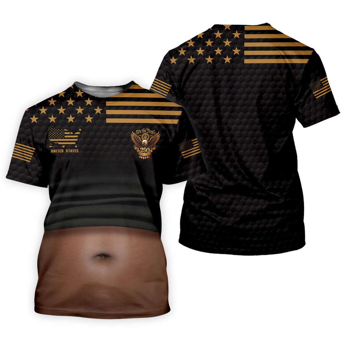 We The People 250 Years Of Free Men's Funny Golf Polo Shirtf July Fun Golf Shirts For Men