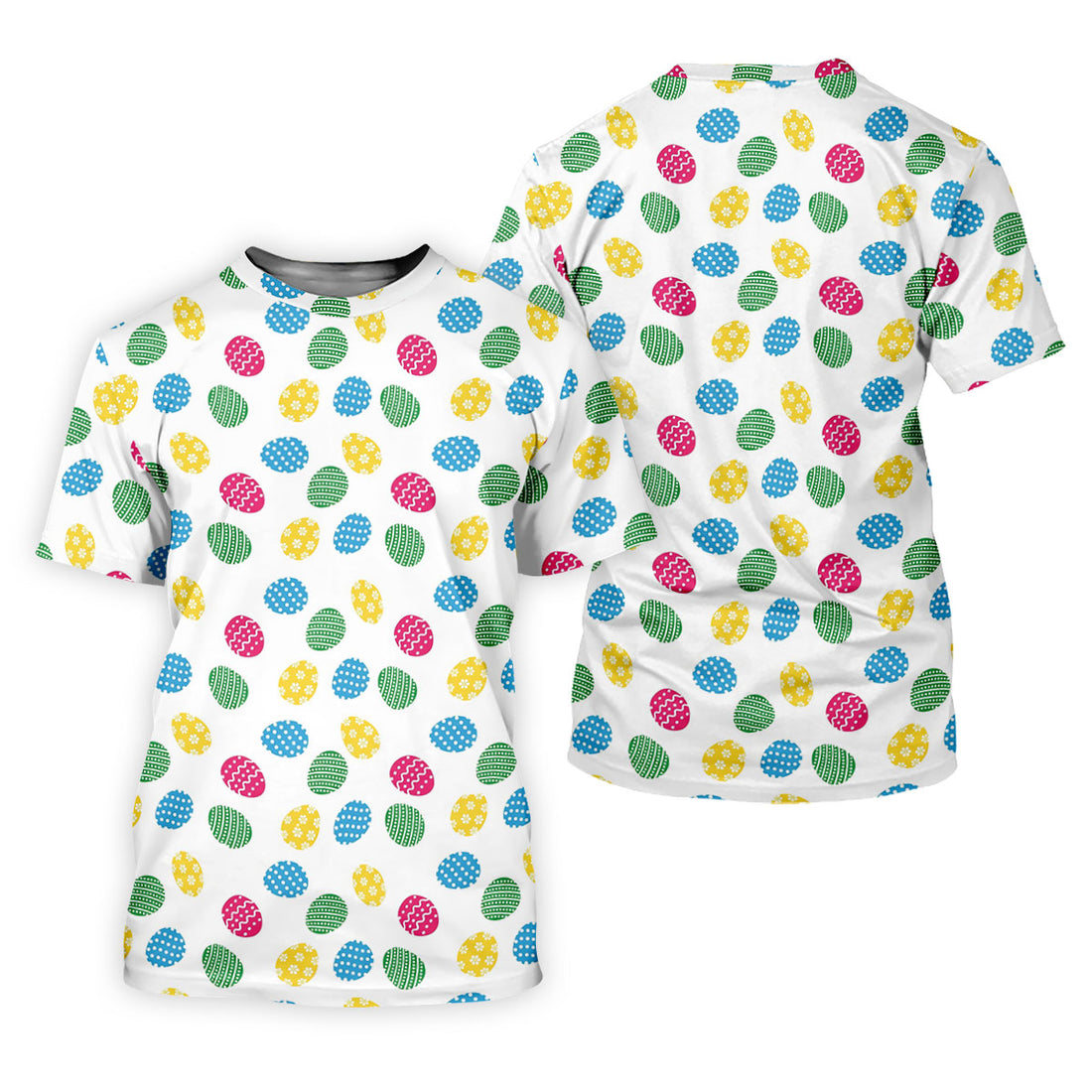Colorful Easter Eggs White Golf Shirt, Cute Golf Outfit, Ladies Golf Shirts, Women's Polo Shirt