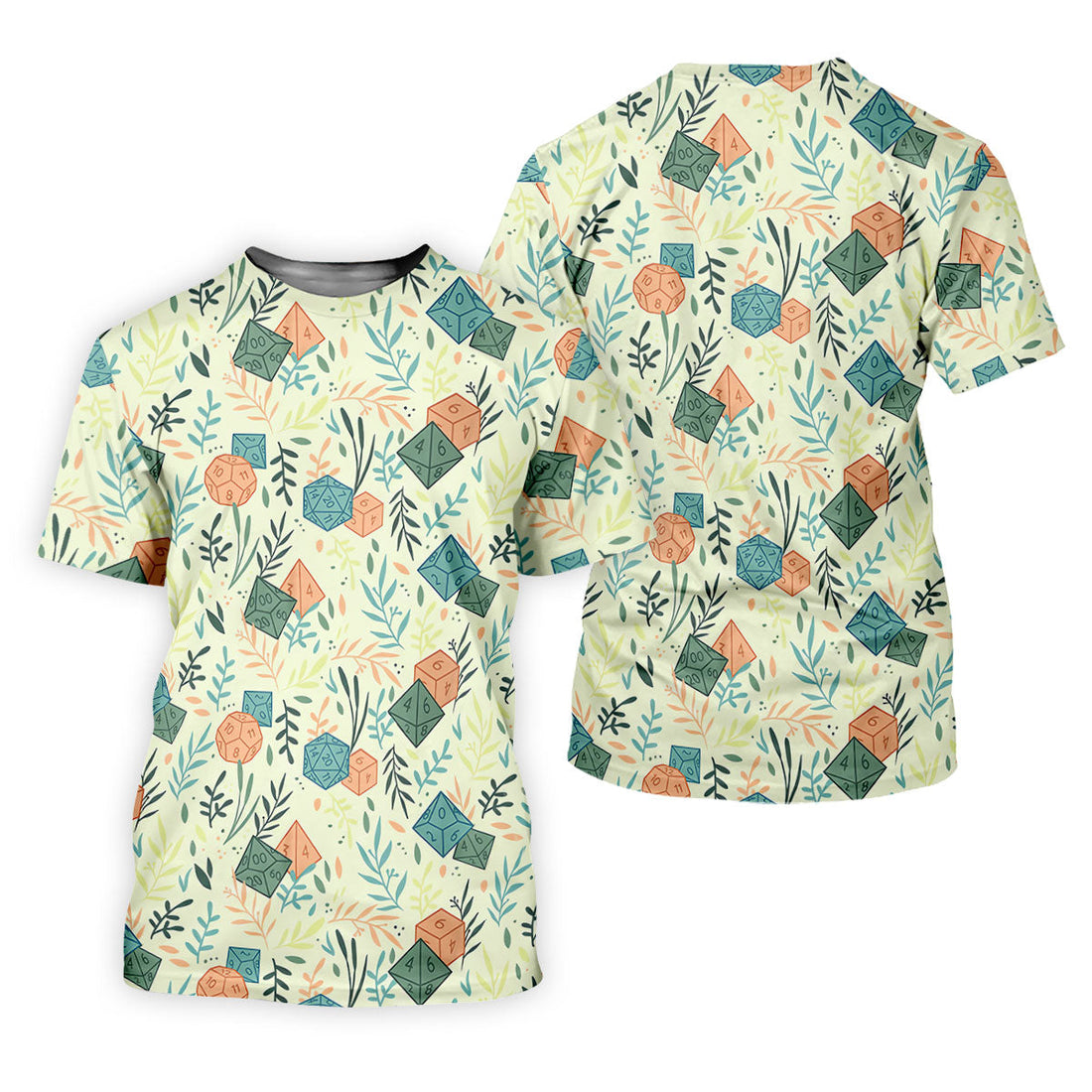 Polyhedral Dice Dragon Game Tropical Vibe Golf Tops For Men, Polo ShirtFor Men, Golf Shirts For Men
