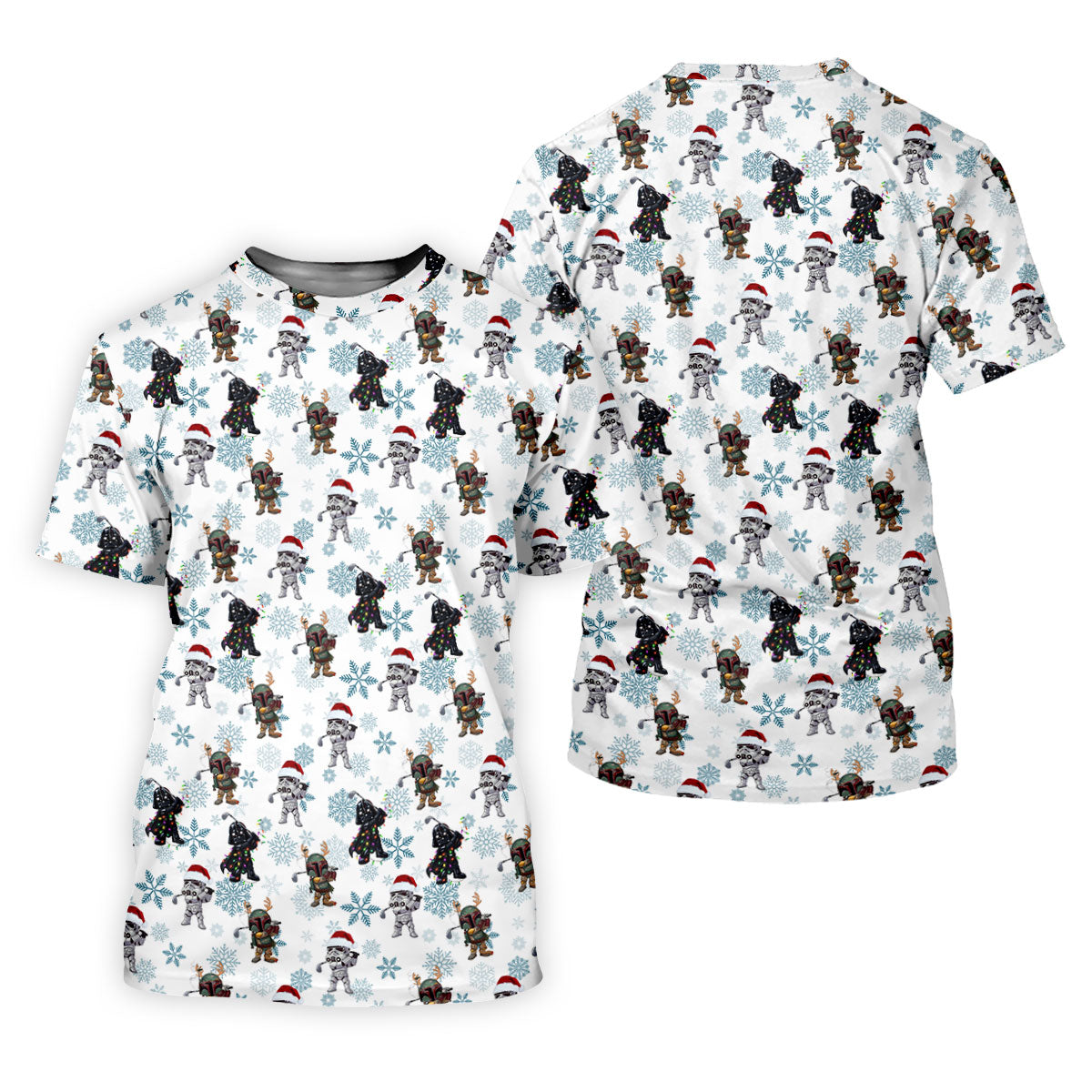 Christmas Space Characters Pattern Polo Shirt, Golf Shirts For Women, Women’s Golf Apparel
