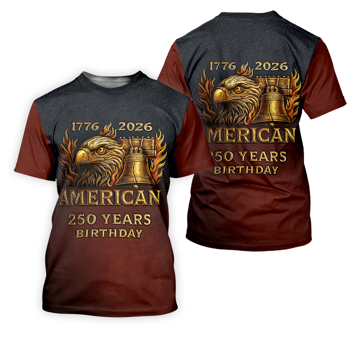 American 250 Years Birthday Navy And Maroon Women's Golf Tops, 250th Anniversary Ladies Golf Shirts
