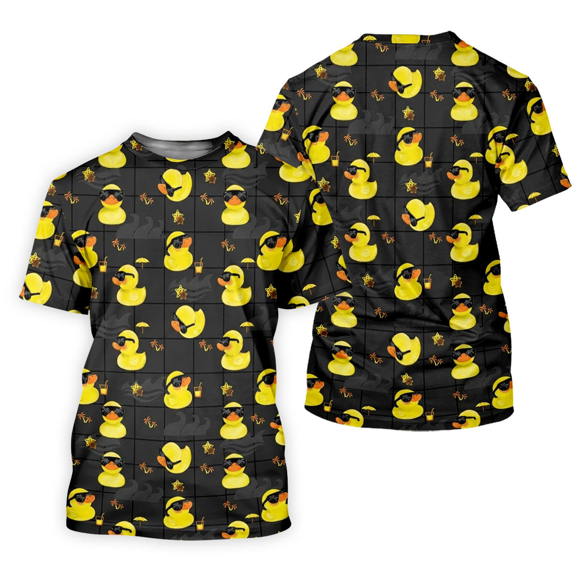 Yellow Rubber Duck Men's Funny Golf Shirts, Black Golf Shirt, Polo ShirtFor Men, Golf Shirts For Men