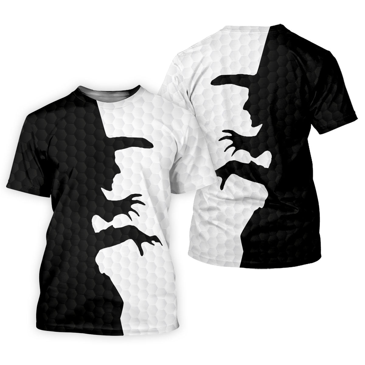 Witch Silhouette Halloween Golf Polo Shirt, Men's Golf Shirt, Hawaiian Golf Shirt