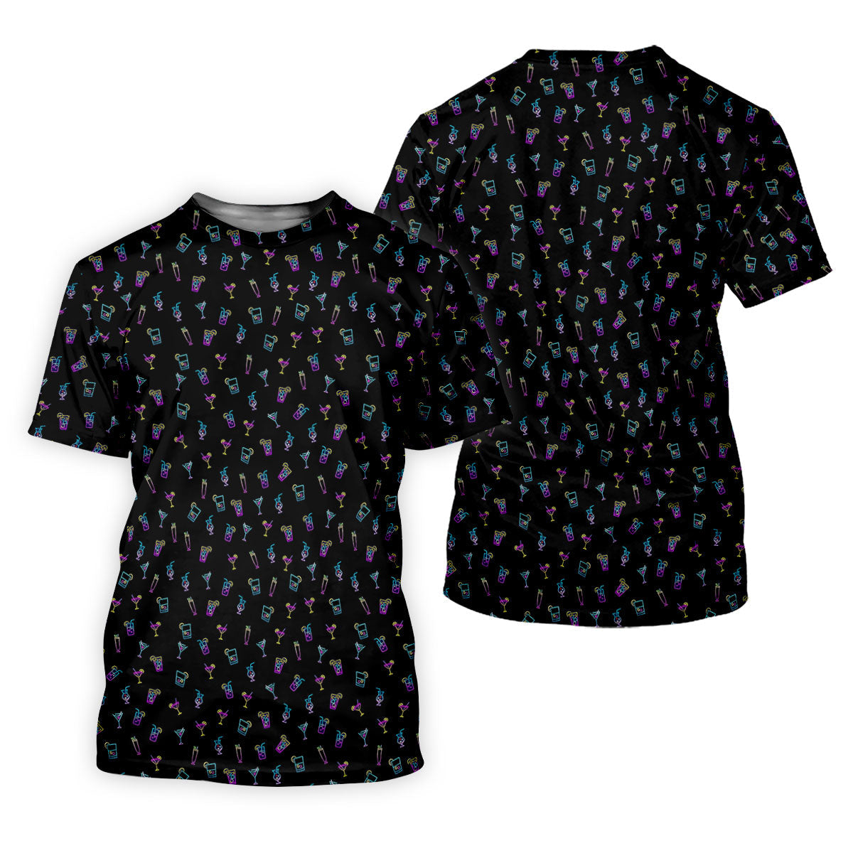 Neon Cocktail Retro Golf Shirt, Ladies Golf Tops, Golf Shirt For Women, Ladies Golf Shirts