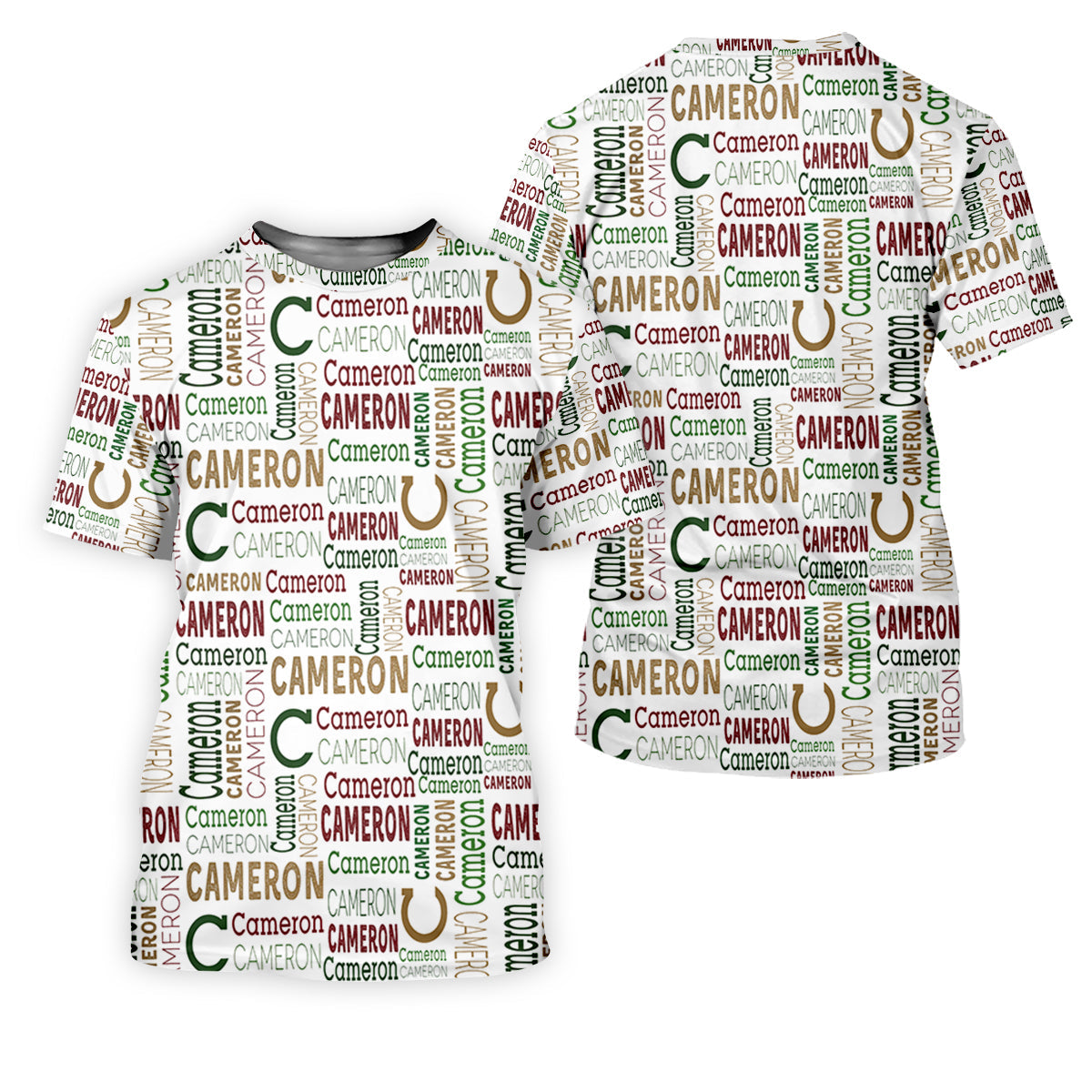 Cameron Pattern Christmas Golf Tops For Men, Christmas Golf Shirt, Men Golf Apparel