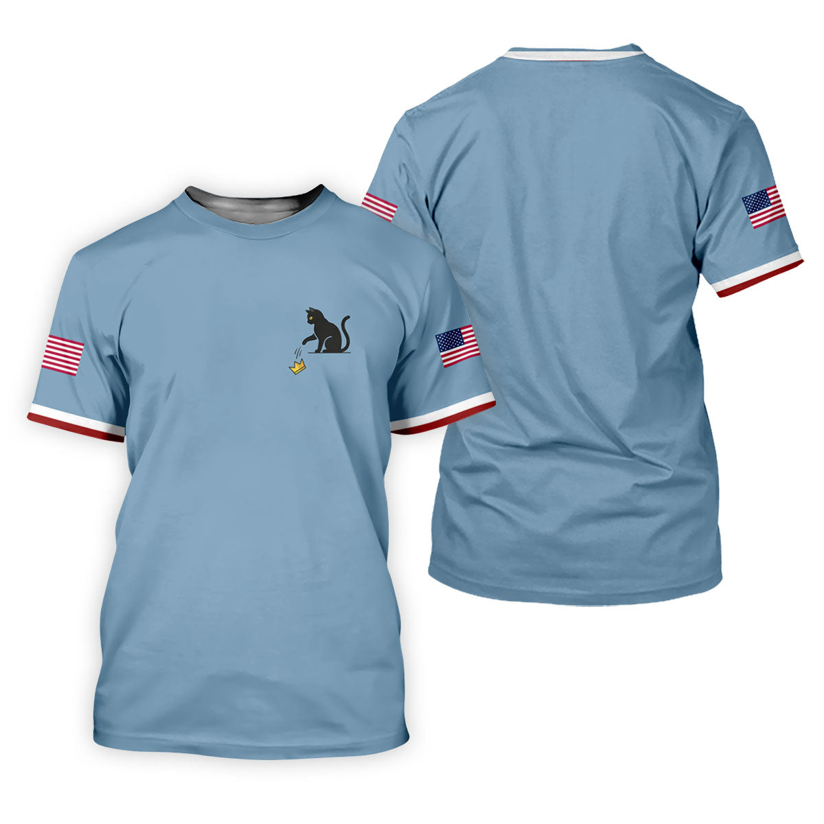 No King Naughty Cat 250 Years Patriotic Golf Shirt, Golf Shirts For Men, 4th Of July Golf Shirt