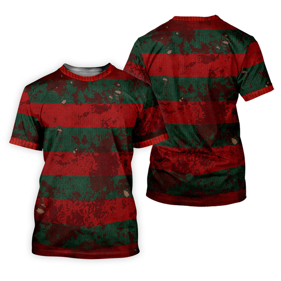 Distressed Red Green Horror Knit Golf Polo Shirt, Ladies Golf Tops, Golf Shirts For Women