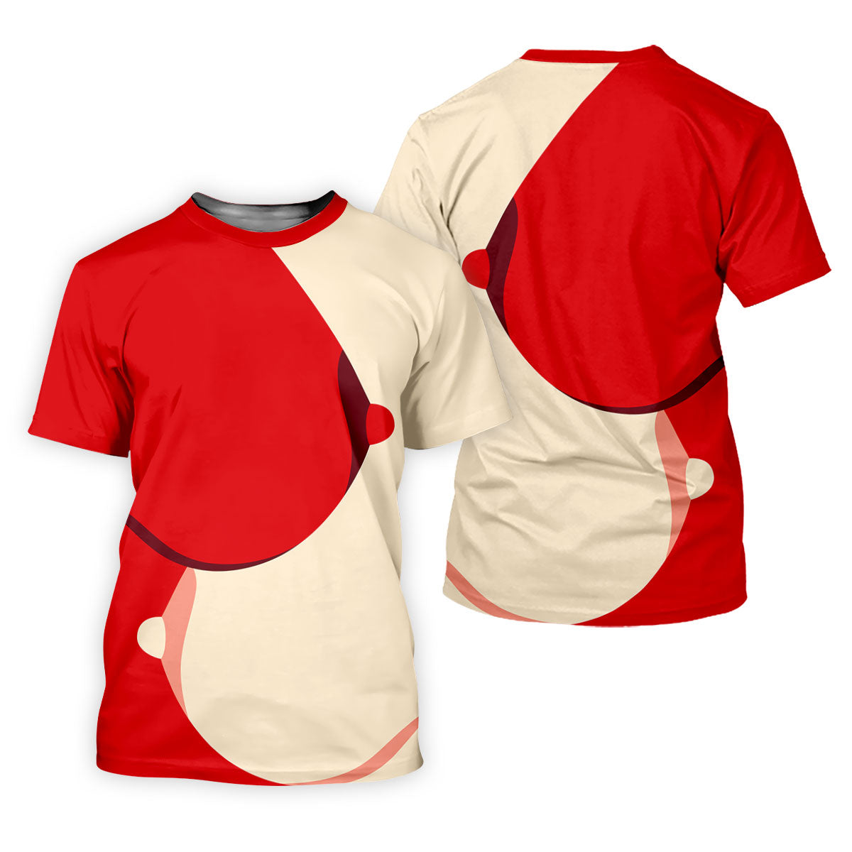 Santa Claus Belly Christmas Design Hawaiian Golf Shirt, Golf Shirts For Men, Polo Shirts For Men