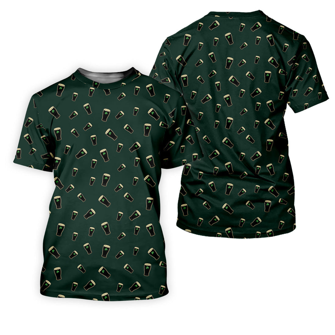 Dark Stout Beer St Patrick's Day Green Shamrock Golf Shirt, Polo ShirtFor Men, Golf Shirts For Men