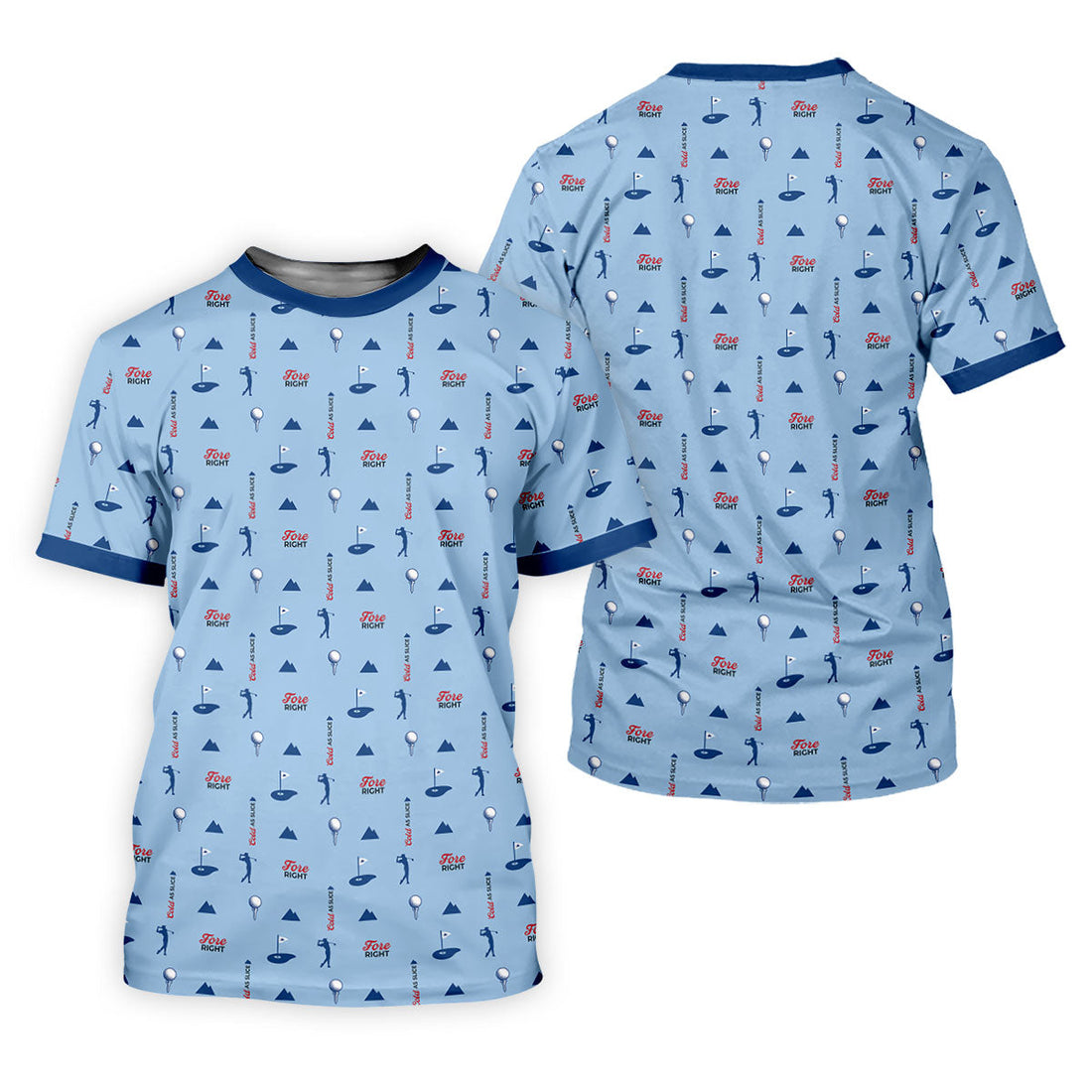Fore Right Cold As Slice Golf And Beer Golf Shirts For Men, Polo Shirt Men, Golfing Apparel