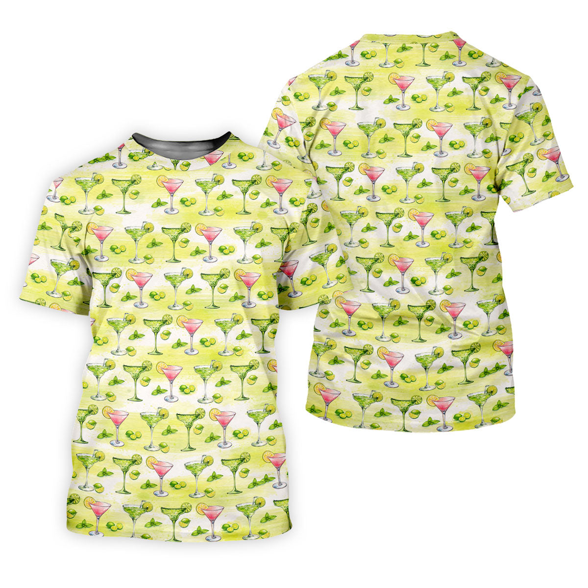 Vintage Margarita Cocktail Lime Pattern Golf Shirt, Women’s Golf Polo, Golf Tops For Women