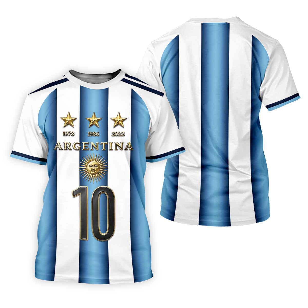 Argentina World Cup Sun Of May Golf Tops For Men, Football Theme Polo Shirtor Men
