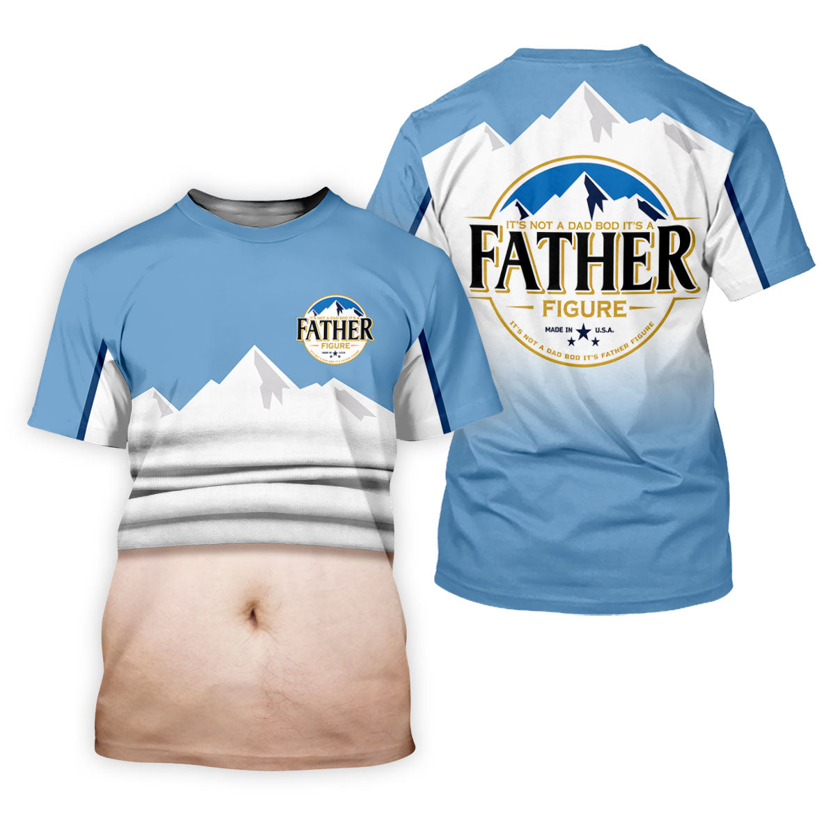 It's Not A Dad Bod It's A Father Figure Men's Funny Golf Polo Shirther's Day Golf Shirt, Golf Gift For Dad