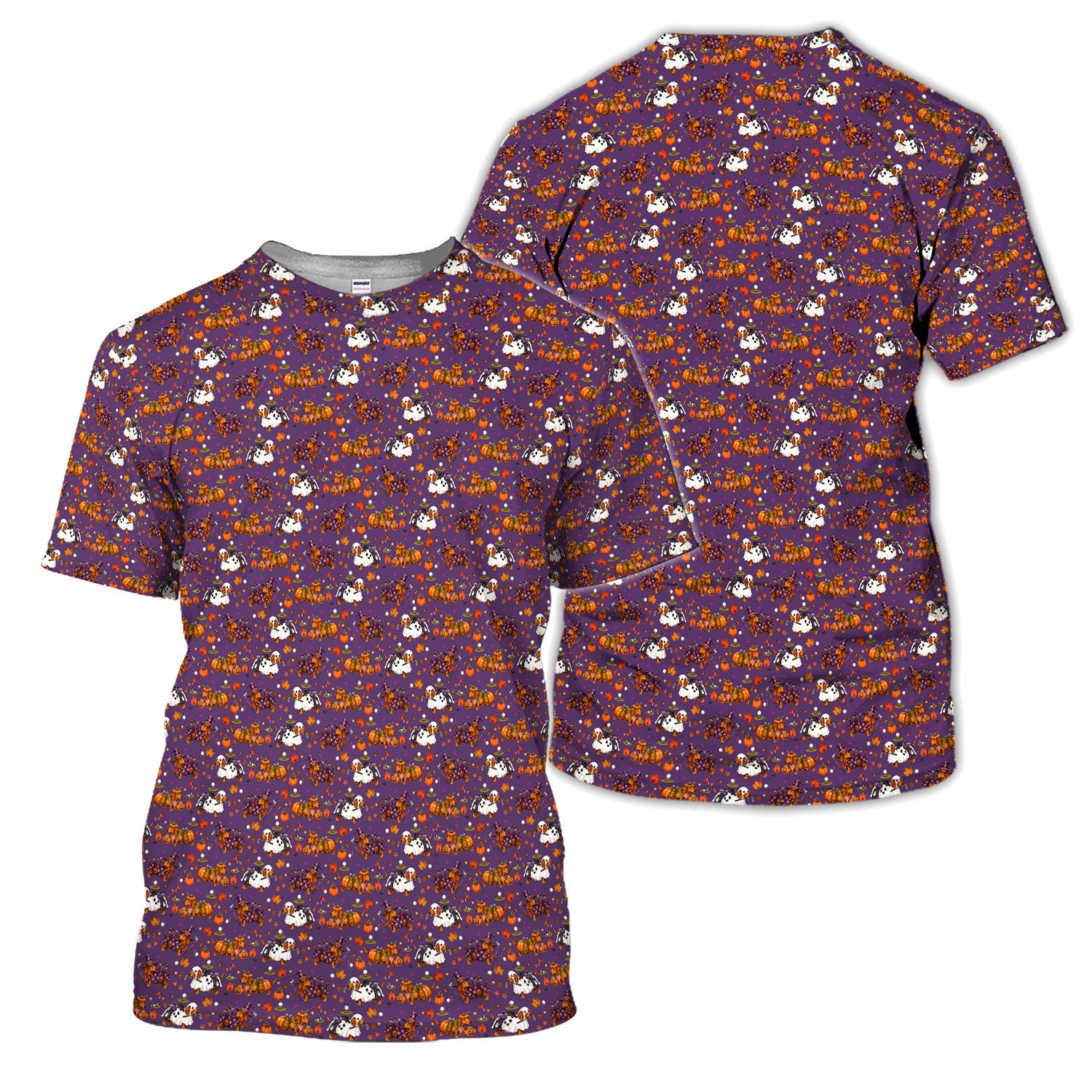 Halloween Dachshund Golf Polo Shirt for Men – Funny Spooky Wiener Dog Golfer Polo