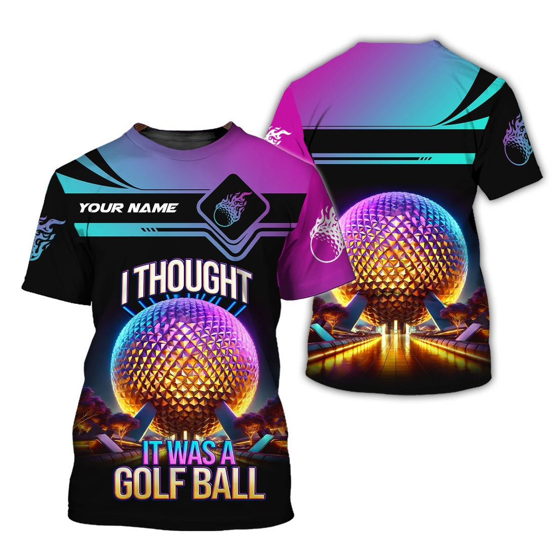 I Thought It Was A Golf Ball Custom Golf Polo Shirtift For Golfers, Golf Gift Ideas, Funny Golf Shirt
