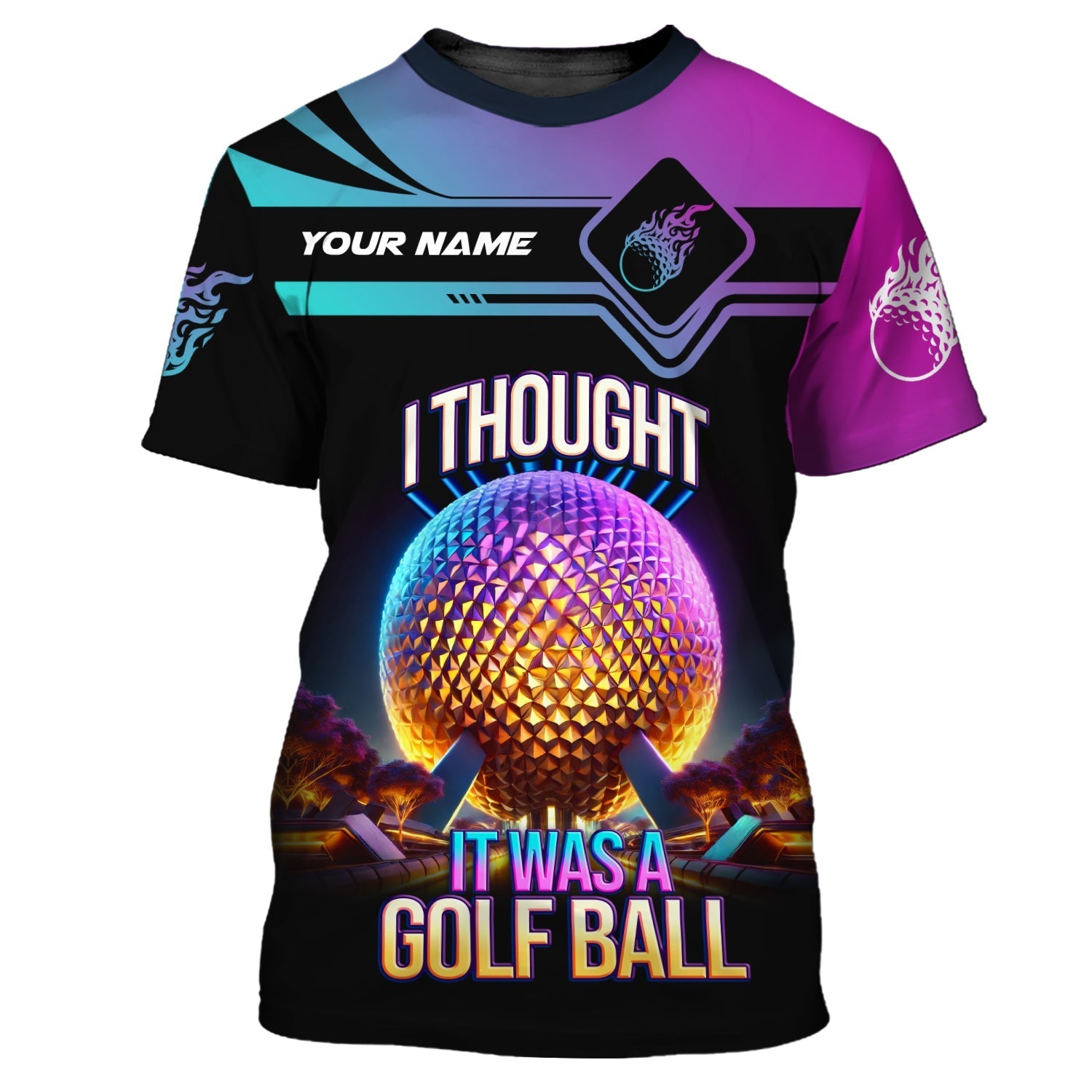 I Thought It Was A Golf Ball Custom Golf Polo Shirtift For Golfers, Golf Gift Ideas, Funny Golf Shirt