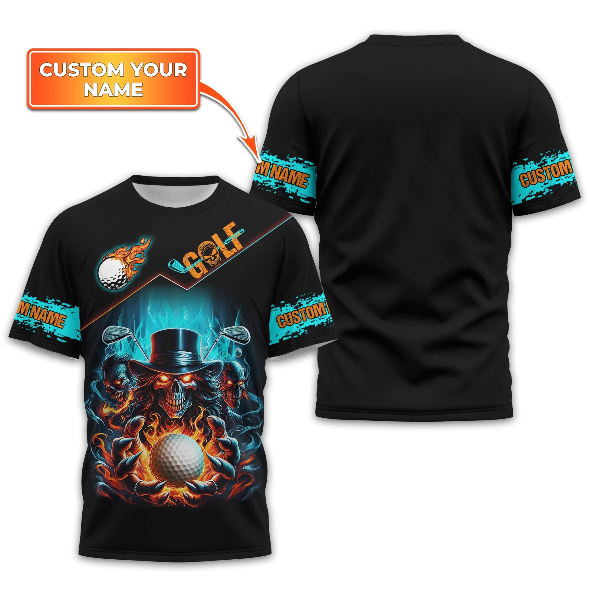 Skull Magician Custom Golf Polo Shirtft For Golfers, Golf Gift Ideas