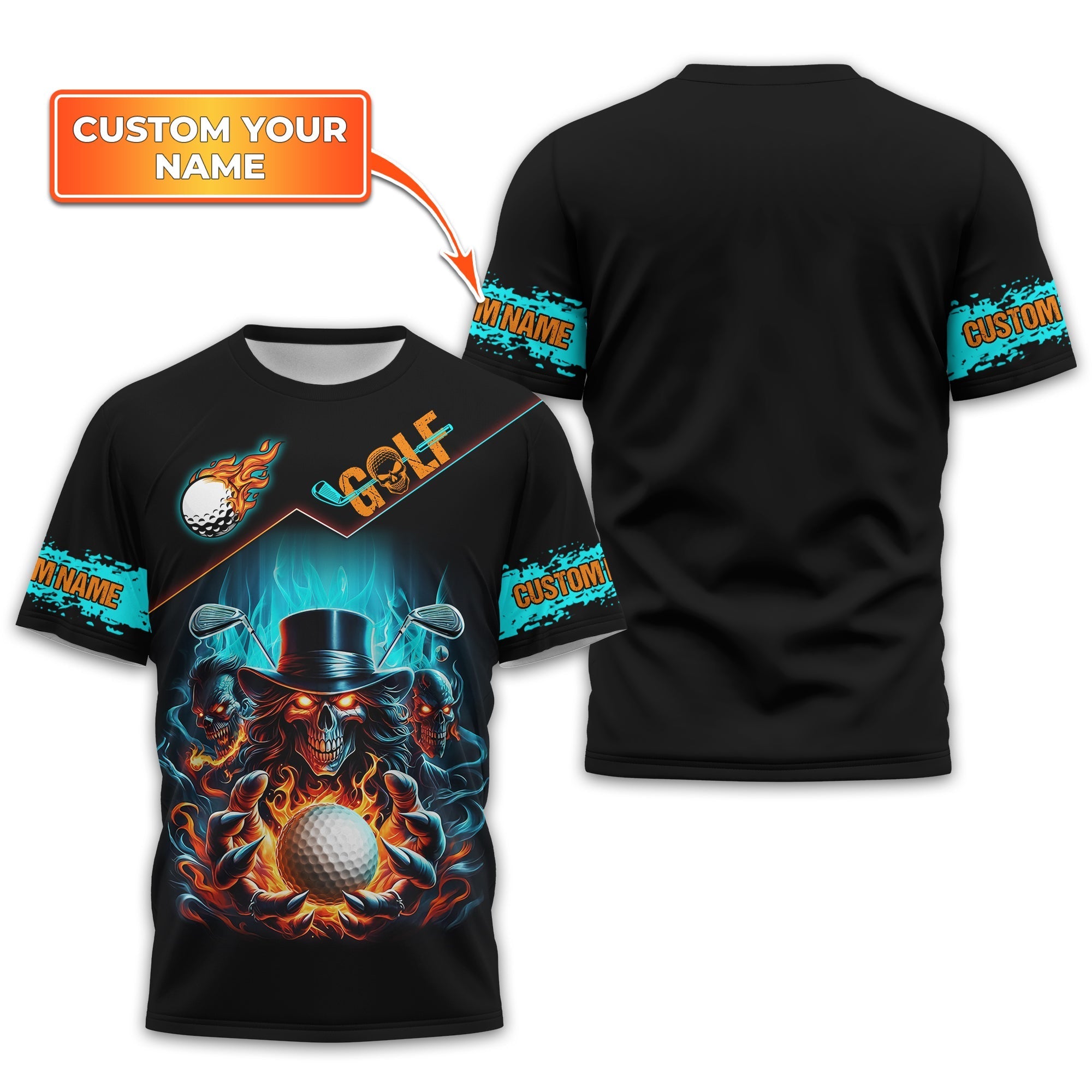 Skull Magician Custom Golf Polo Shirtft For Golfers, Golf Gift Ideas