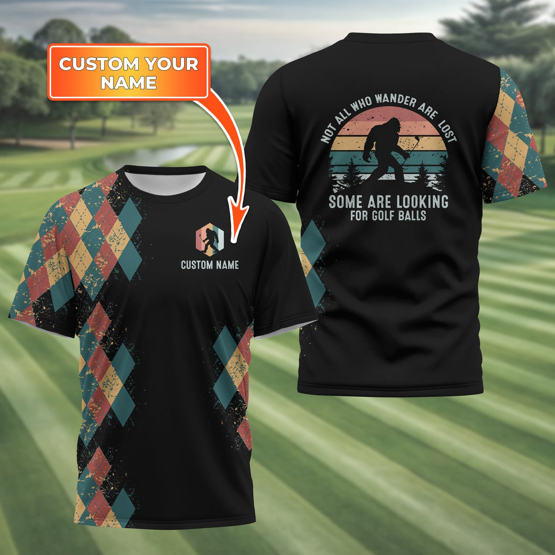 Not All Who Wander Are Lost Personalized Golf Polo ShirtGolf Shirt For Men, Gift For Golfers