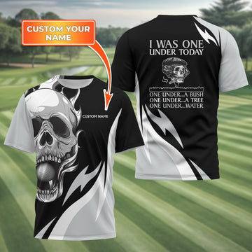I Was One Under Today Personalized Golf Polo Shirtolf Shirt For Men, Gift For Golfers