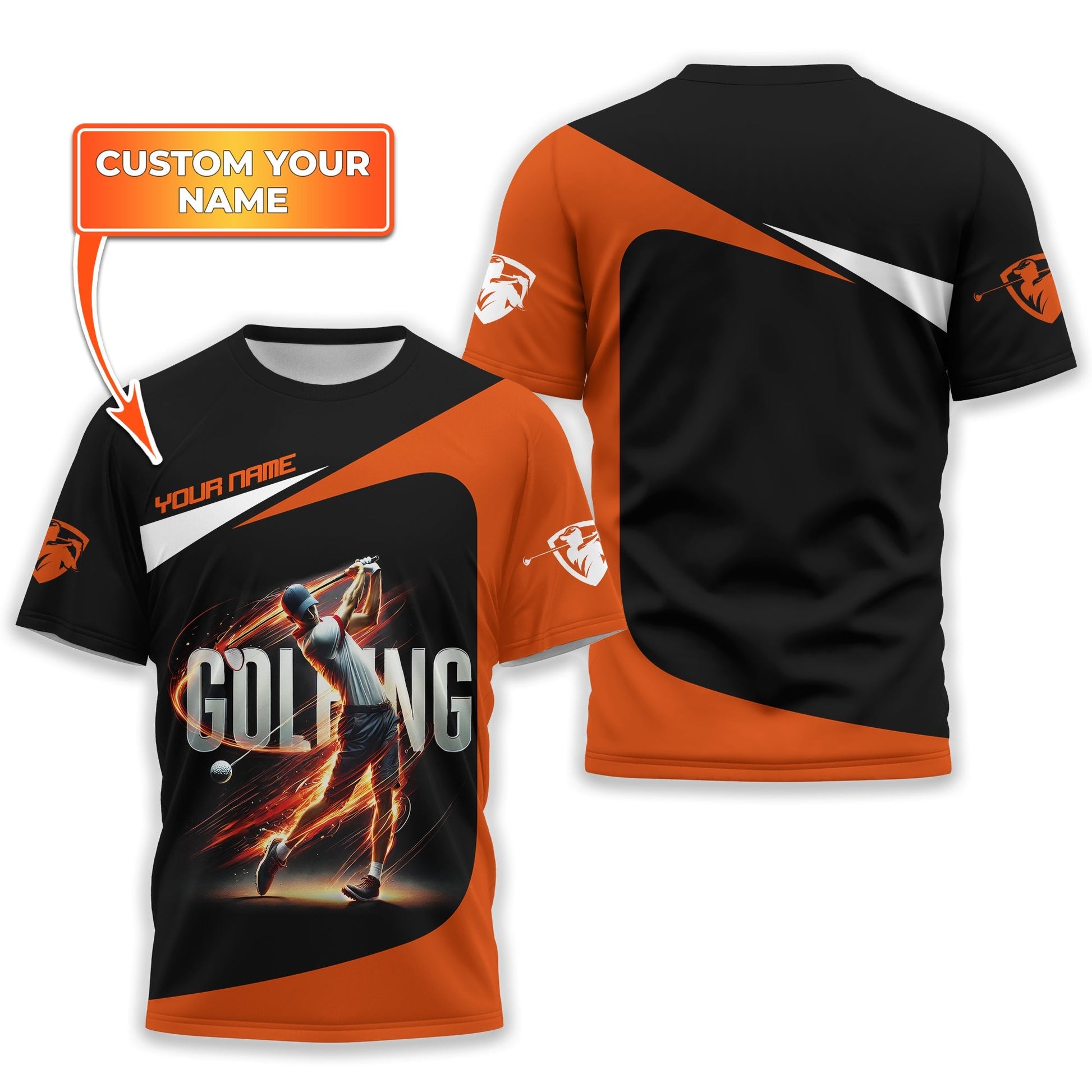 Golfing Swing Customize Golf Polo ShirtGolfing Apparel, Gift For Golfers