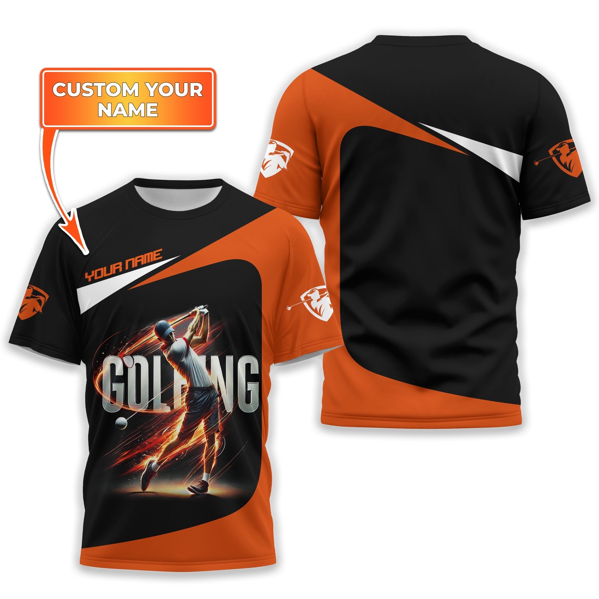 Golfing Swing Customize Golf Polo ShirtGolfing Apparel, Gift For Golfers