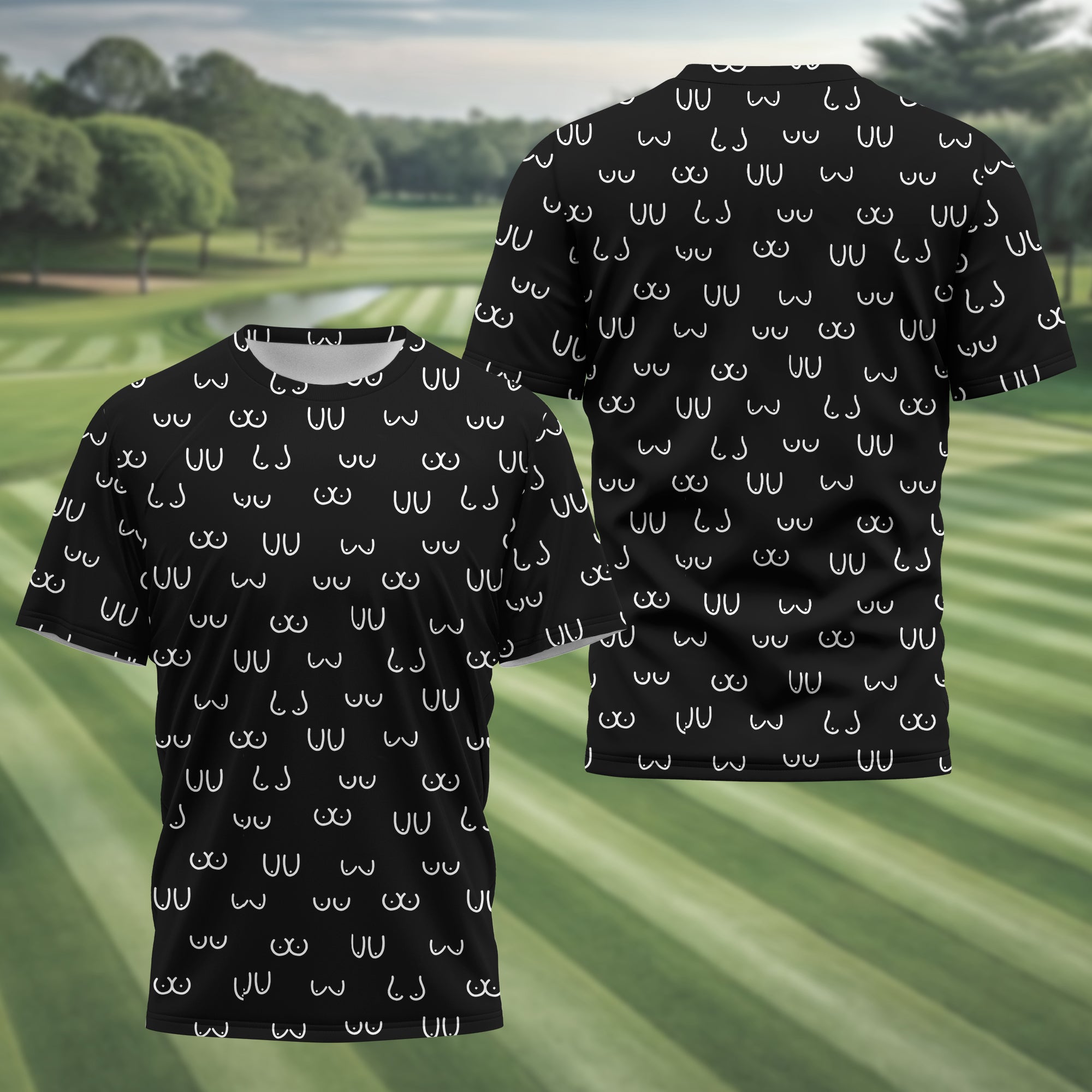 Funny Pattern Men Golf Polo ShirtGift For Golfers, Golf Gift For Men