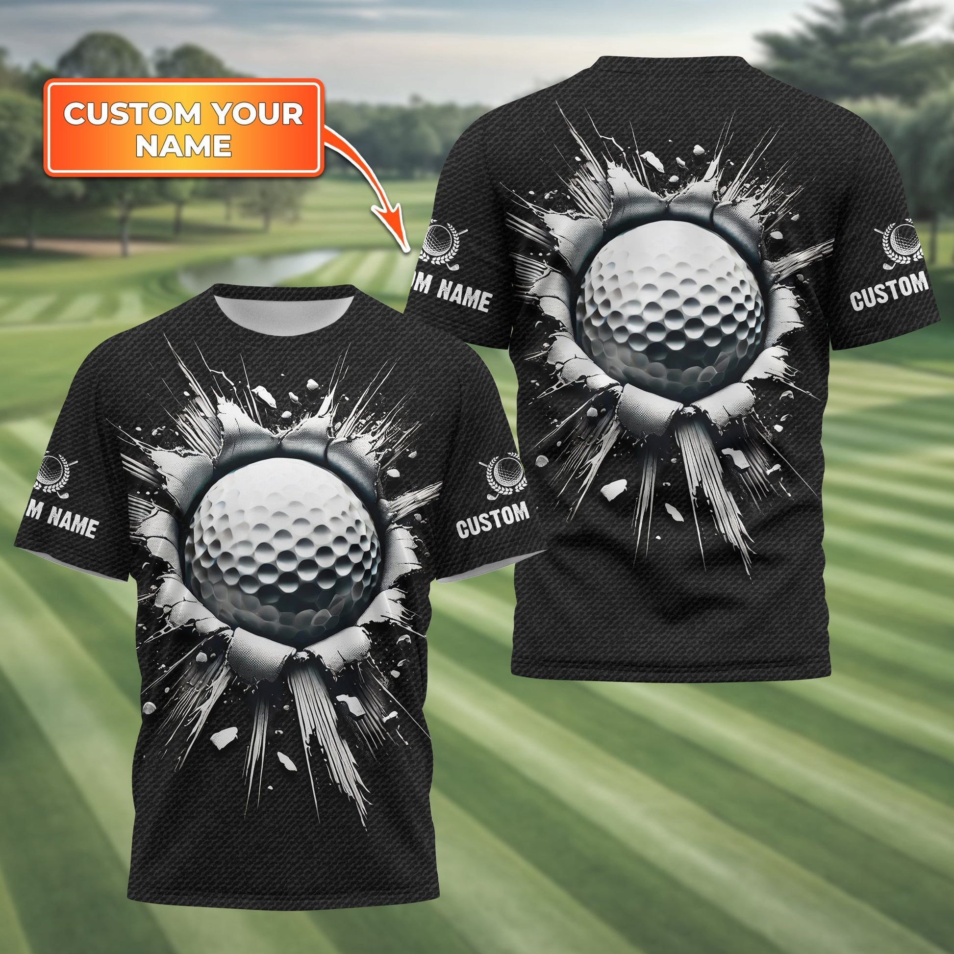 Personalized Black Golf Polo ShirtGolf Shirt, Gift For Golfers