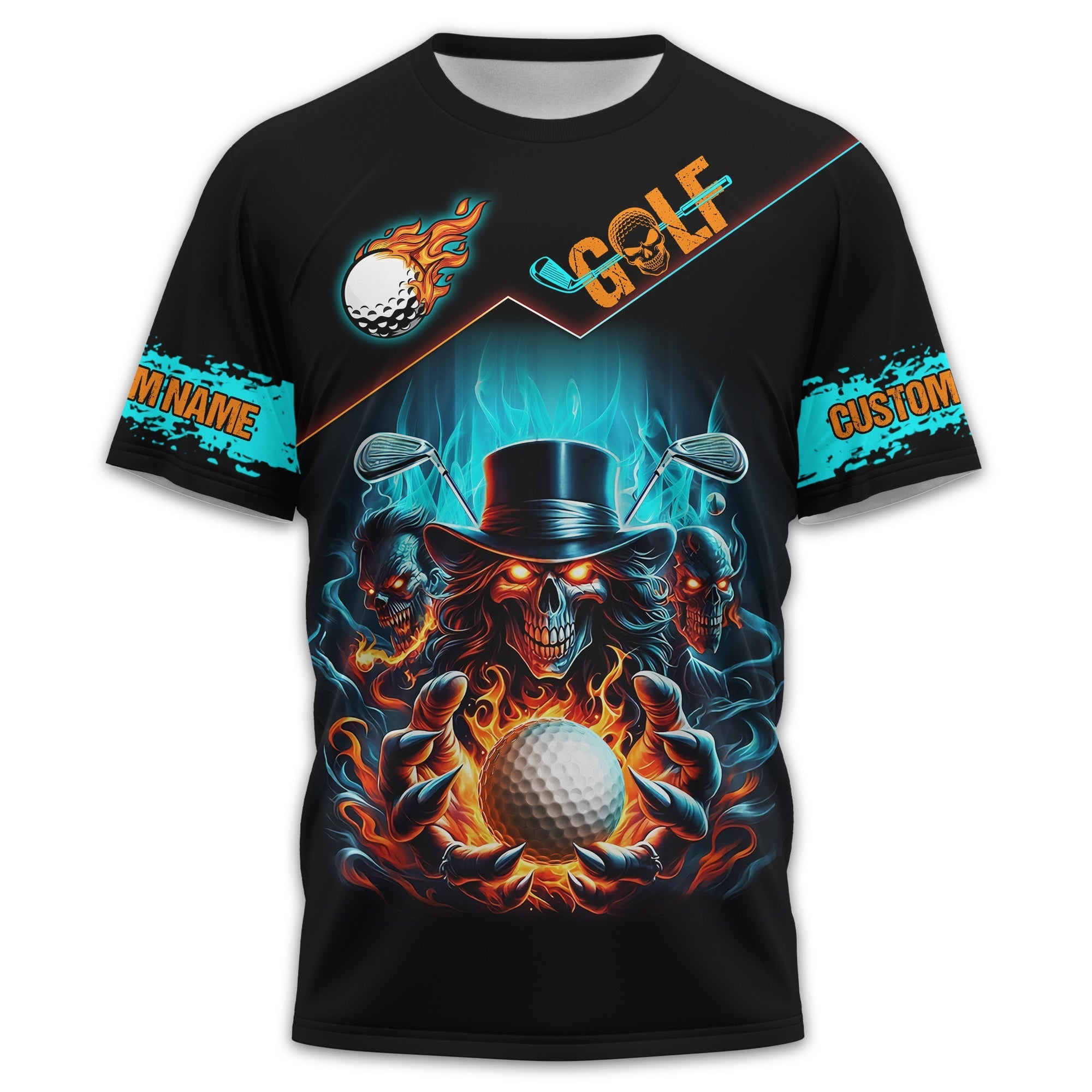 Skull Magician Custom Golf Polo Shirtft For Golfers, Golf Gift Ideas