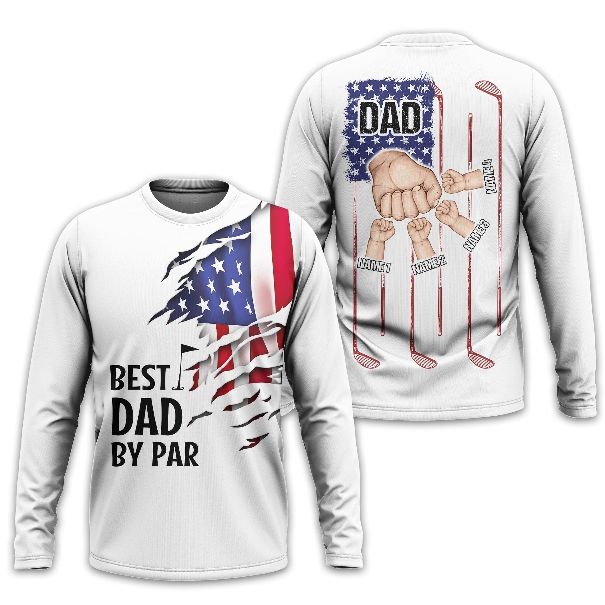 Best Dad By Par Custom Golf Polo ShirtGift For Golfers, Golf Gift For Men
