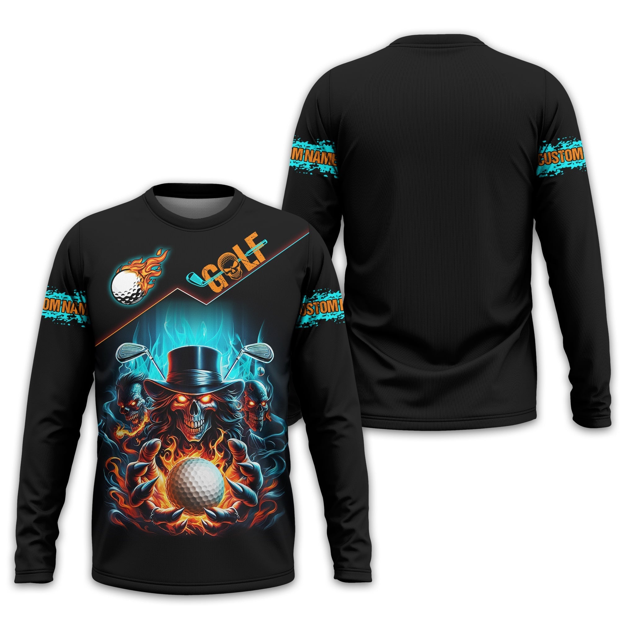 Skull Magician Custom Golf Polo Shirtft For Golfers, Golf Gift Ideas
