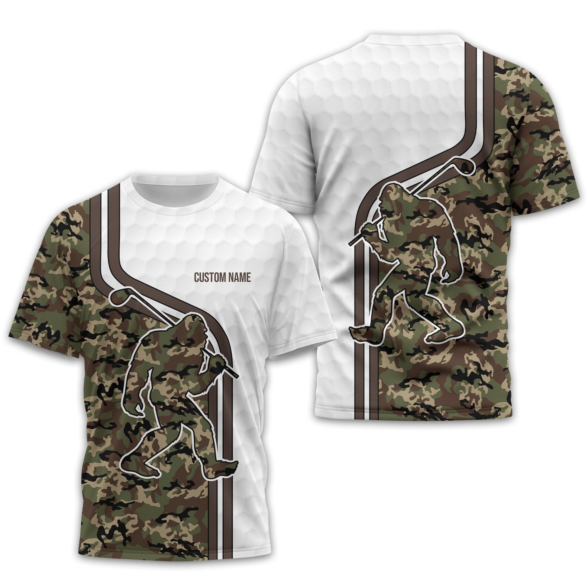 Funny Bigfoot Custom Golf Polo ShirtGolf Shirt For Men, Gift For Golfers