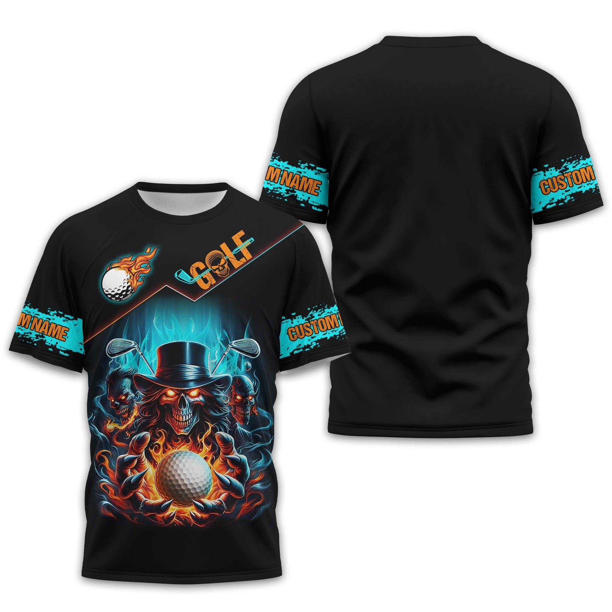 Skull Magician Custom Golf Polo Shirtft For Golfers, Golf Gift Ideas