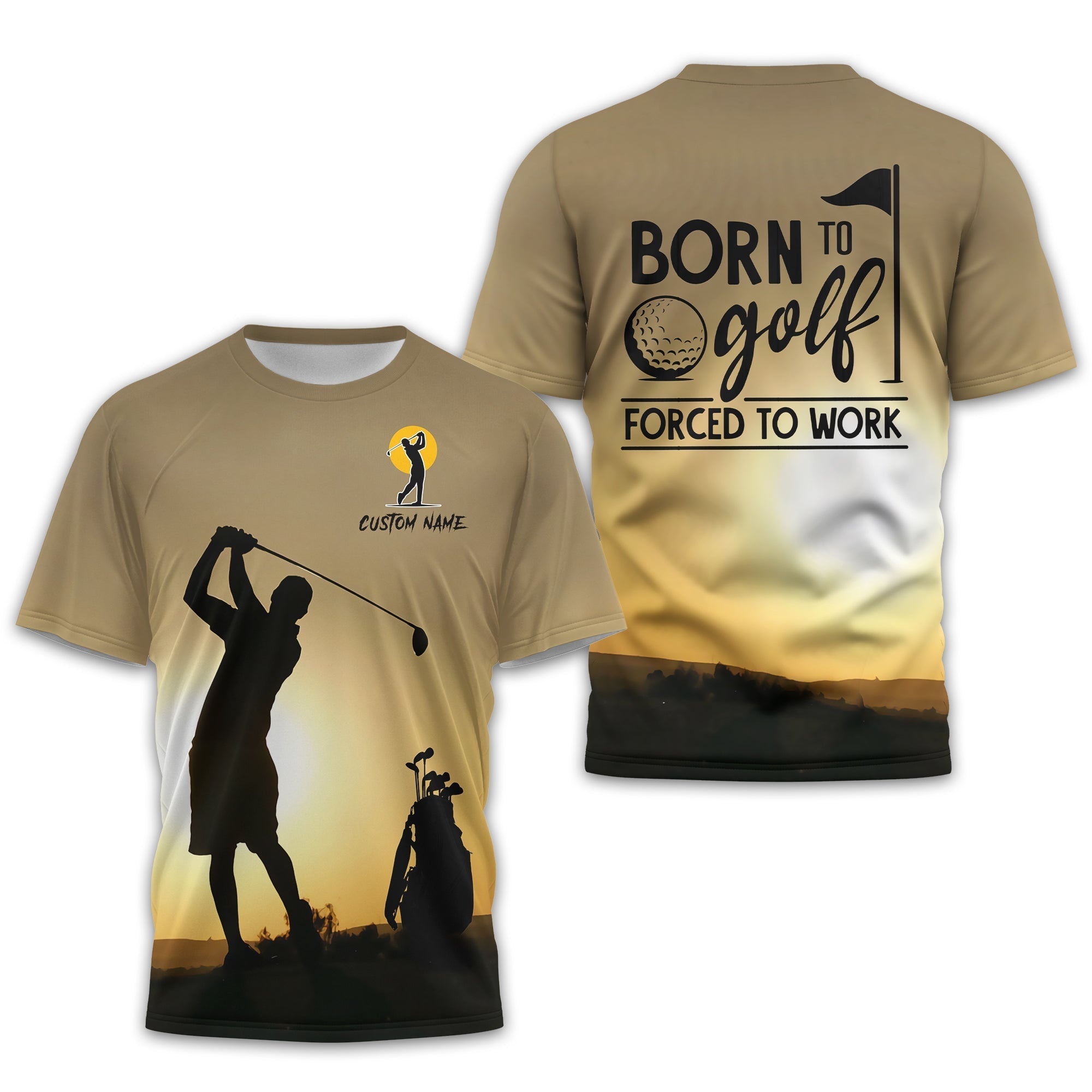 Born To Golf Forced To Work Custom Golf Polo ShirtGolf Shirt, Gift For Golfers
