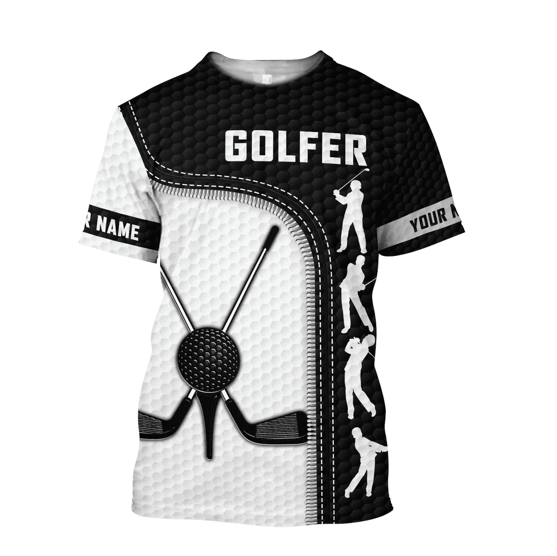 Golf Swing Personalize Name Golf Polo ShirtGolf Apparel, Golf Gift For Men