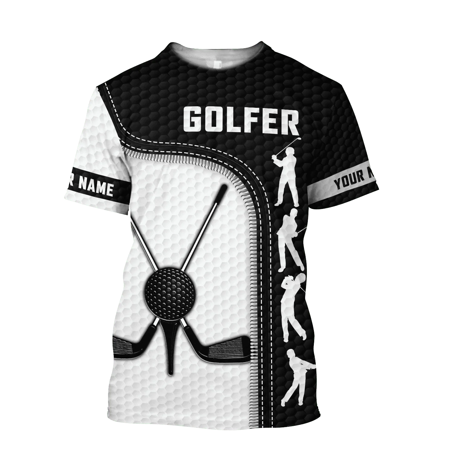 Golf Swing Personalize Name Golf Polo ShirtGolf Apparel, Golf Gift For Men