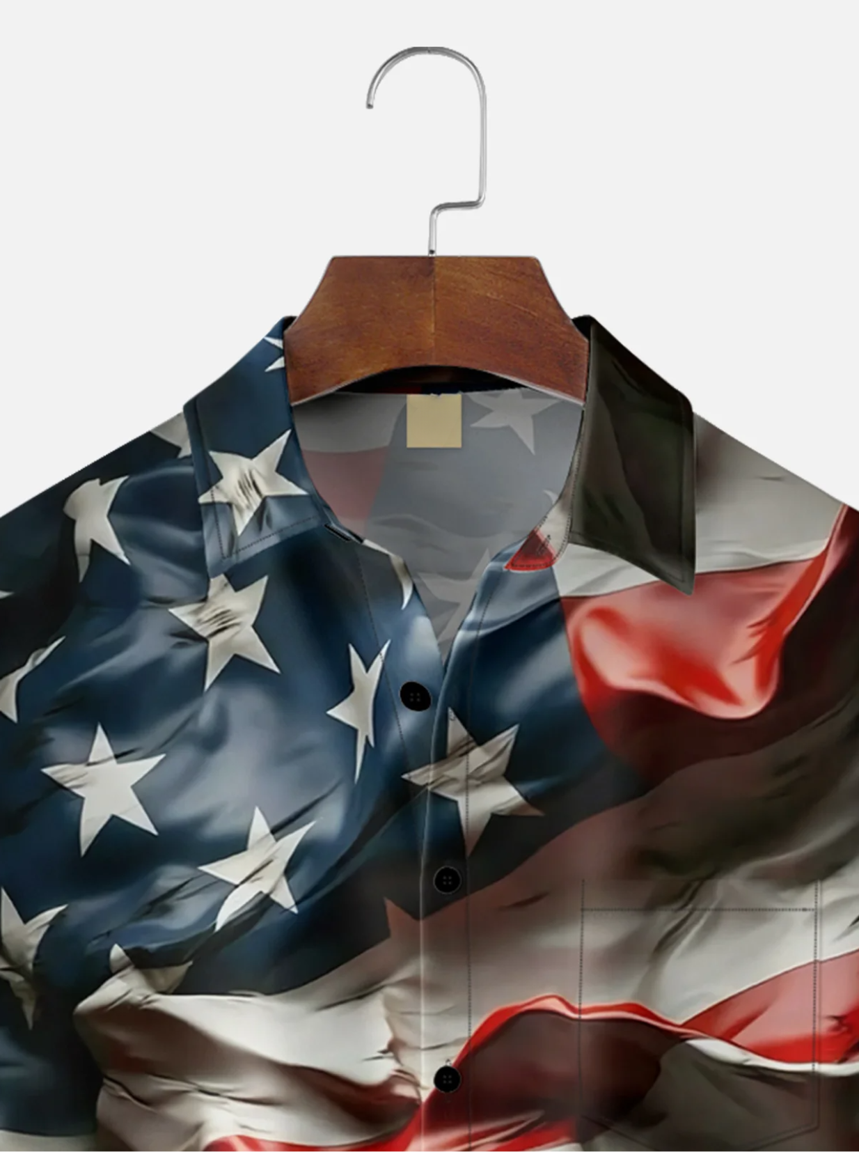 American Flag Flying Art Independence Day Hawaiian Golf Shirt, 250th Anniversary Tropical Vibe Men's Golf Shirt