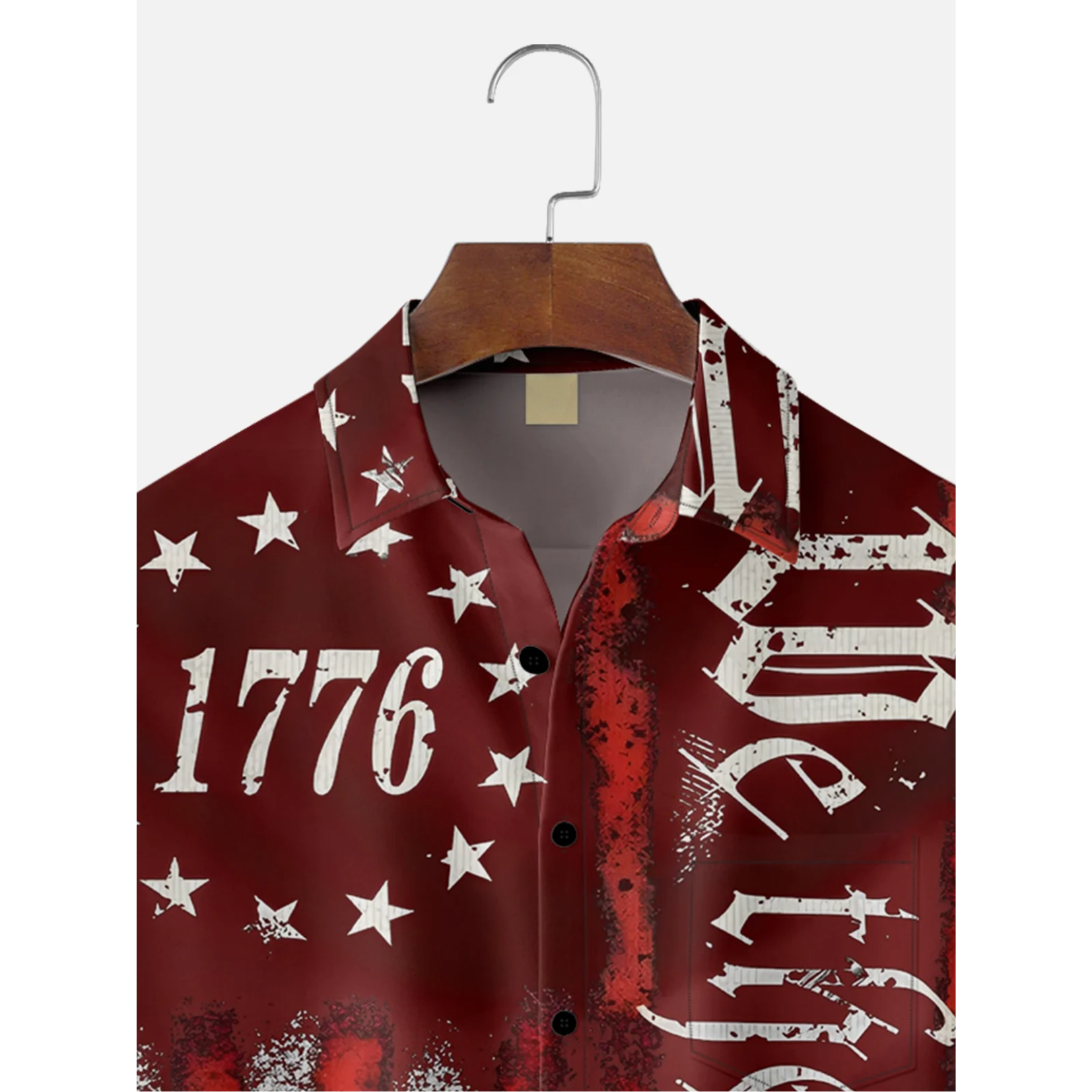 1776 We The People Wine Red Hawaiian Golf Shirt, 250th Anniversary Tropical Vibe Men's Golf Shirt