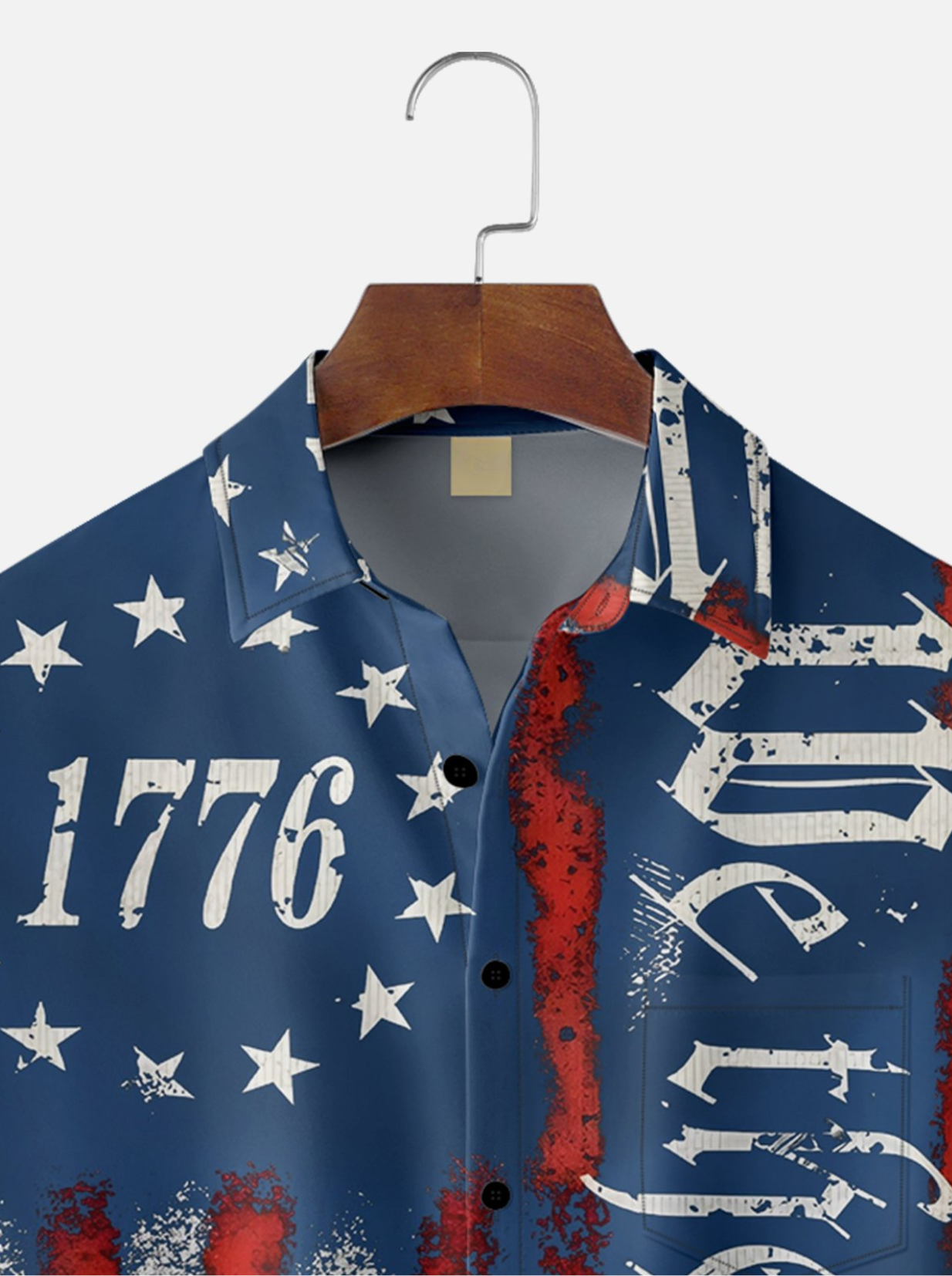 1776 We The People Red White Blue Hawaiian Golf Shirt, 250th Anniversary Tropical Vibe Men's Golf Shirt