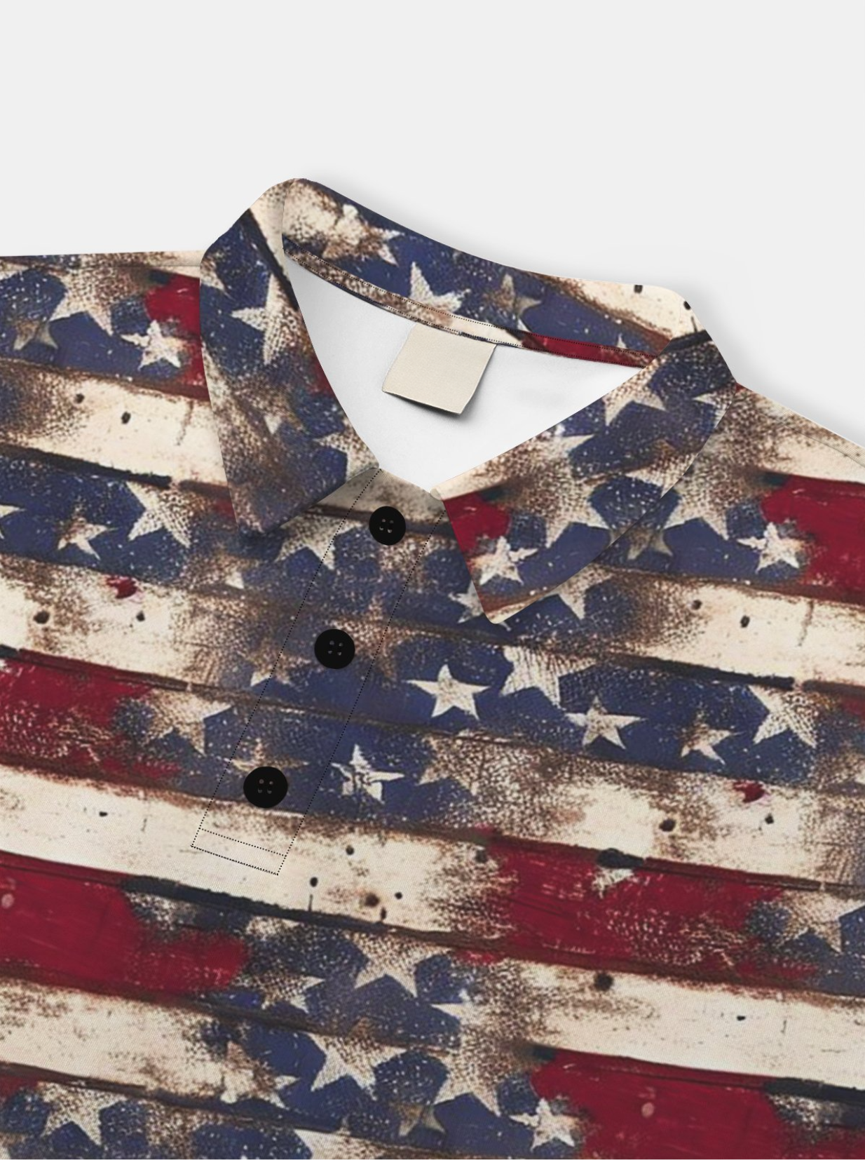 Gradient Abstract USA Flag Hawaiian Golf Shirt, 250th Anniversary Tropical Vibe Men's Golf Shirt