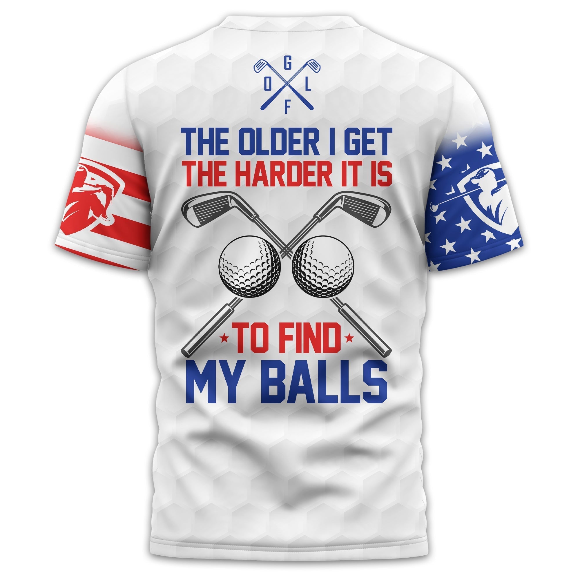 To Find My Balls, USA Flag Polo ShirtPersonalized Golf Shirt, Unique Gift For Golfer