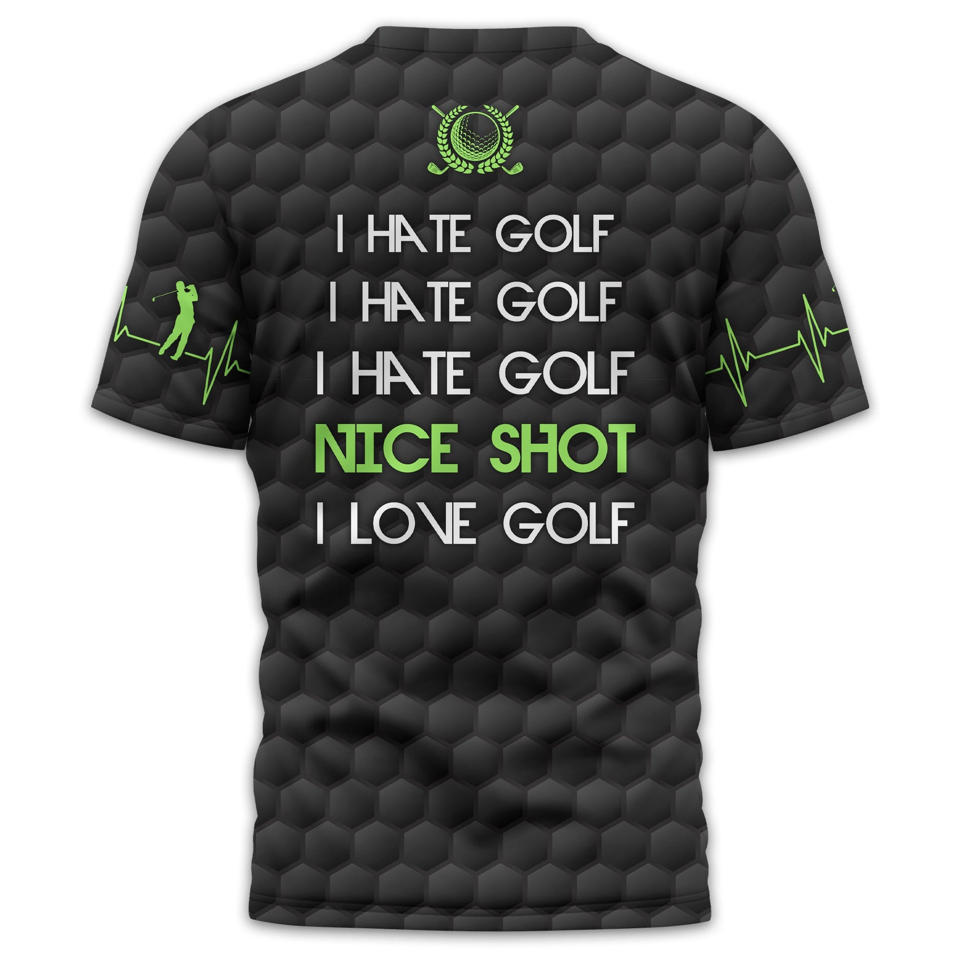 I Hate Golf Nice Shot I Love Golf, Personalized Golf Shirt, Unique Gift For Golfer, Funny Golf Polo Shirt