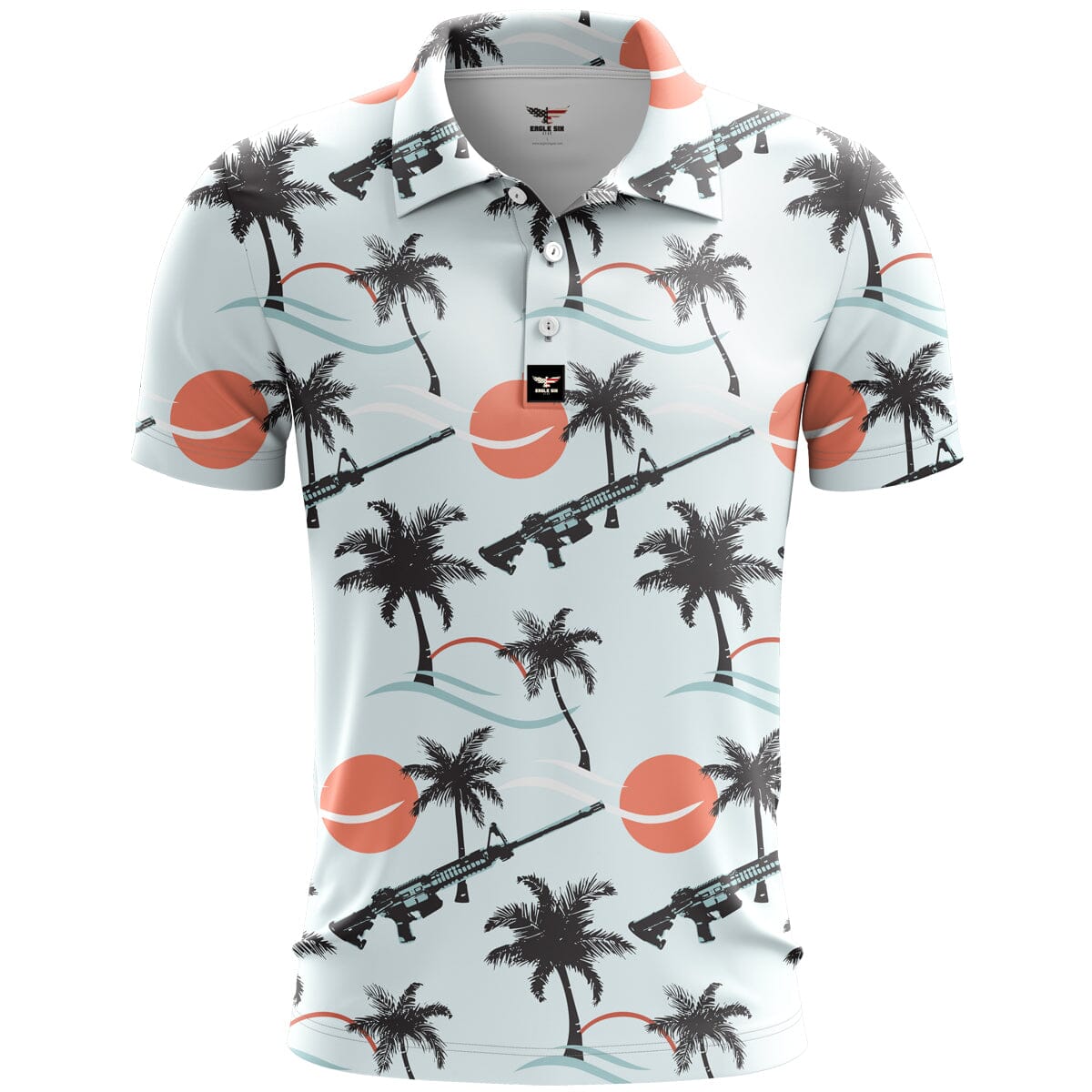Tropical Heat Golf Polo ShirtMens Golf Gift, Funny Golf Shirt