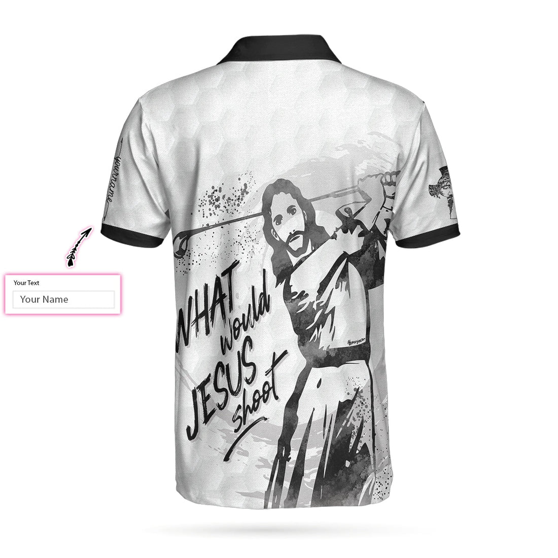 What Would Jesus Shoot Polo Golf Shirt, Golfing Apparel, Golf Clothing, Mens Golf Gift