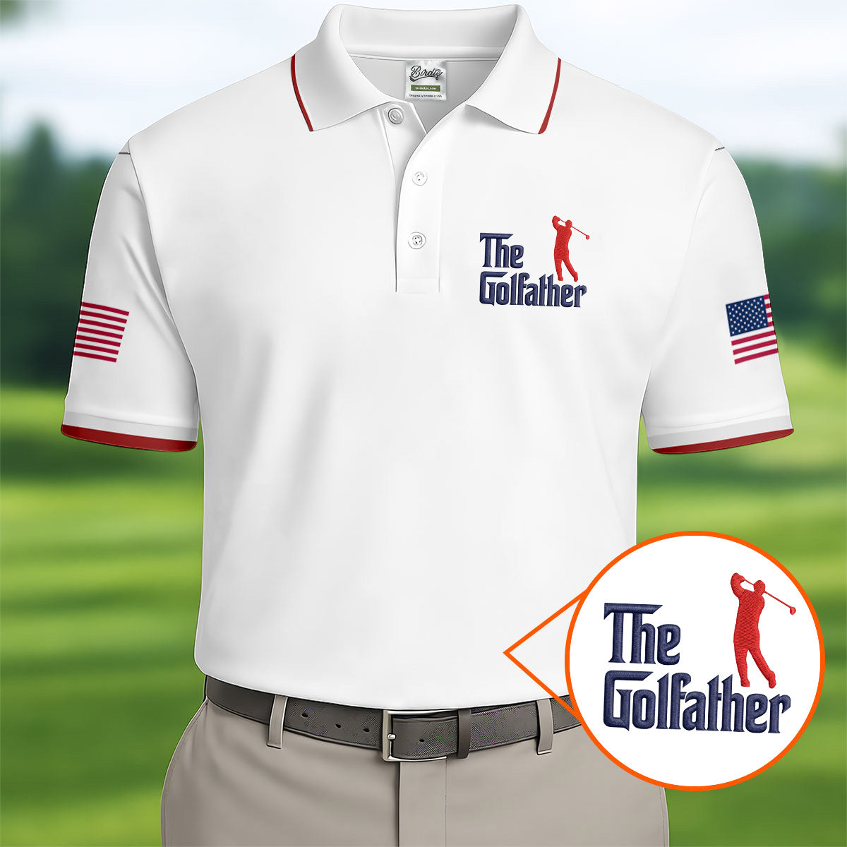 The Golfather Father's Day Golf Shirt, Men's Funny Golf Shirts, Golf Gift For Dad